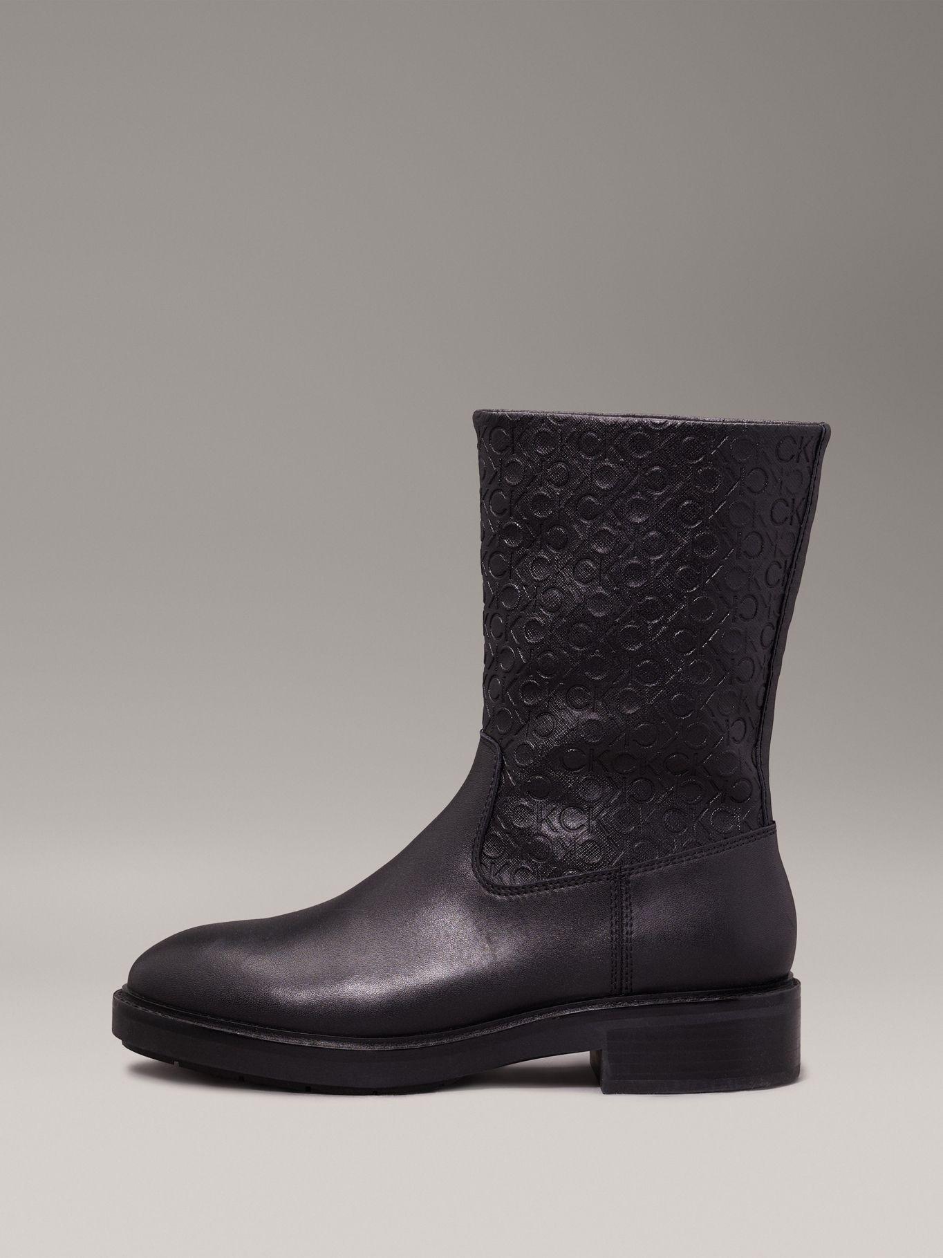 Botas Flat Ankle Negro Calvin Klein Mujer-5