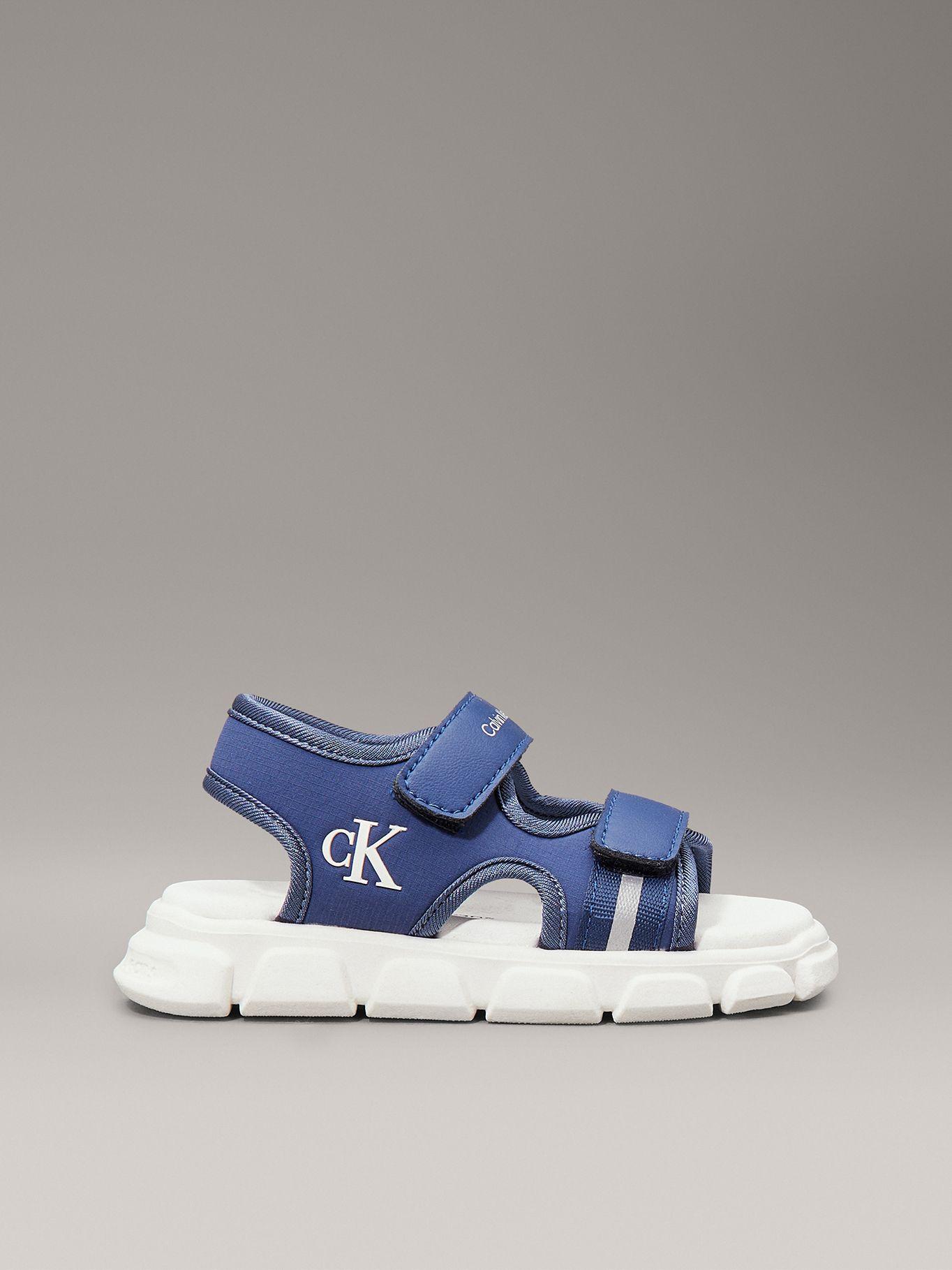 Sandalias Niño con Doble Velcro Azul Calvin Klein-4