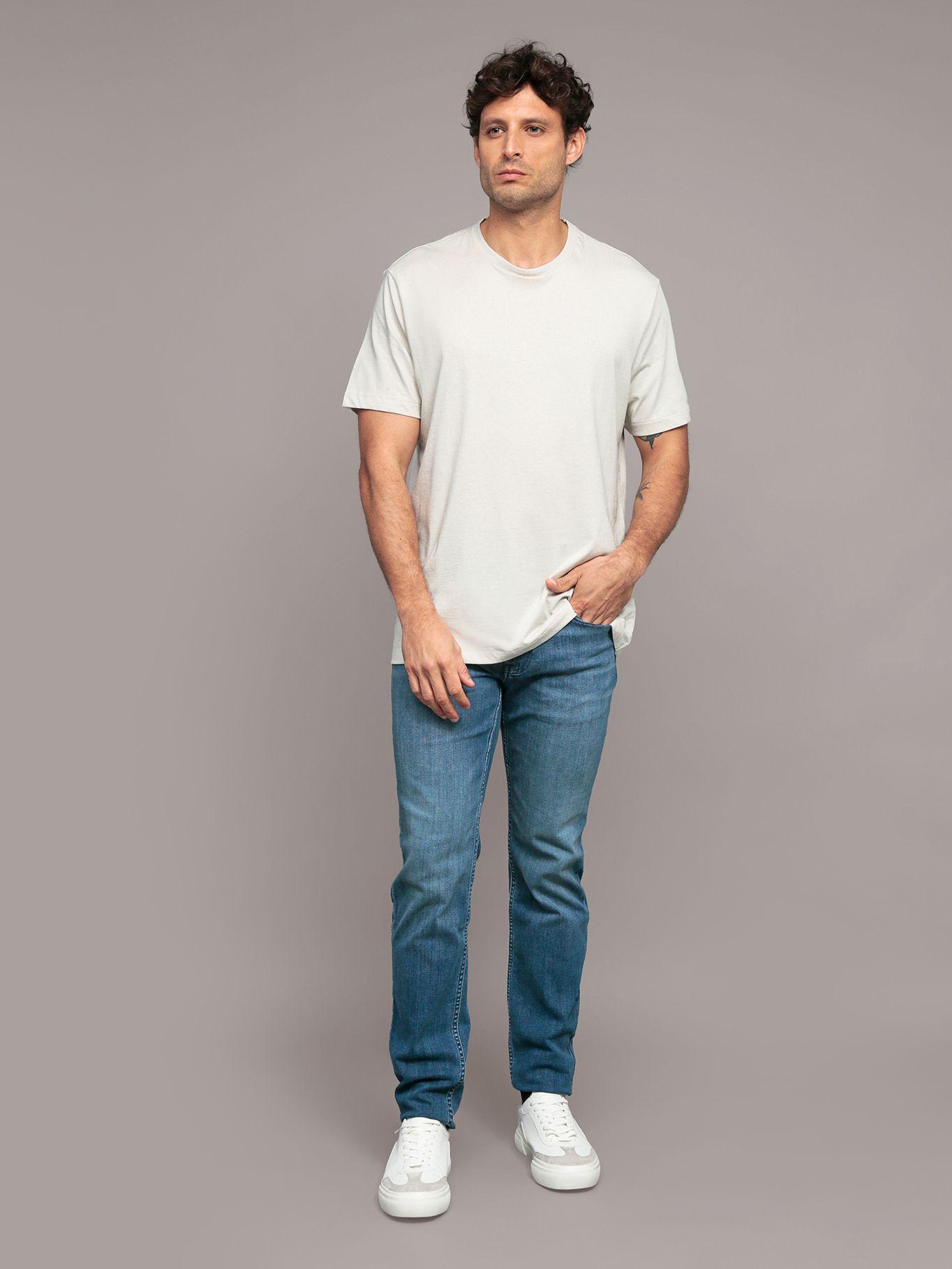 Polera básica jacquard Beige Calvin Klein-1