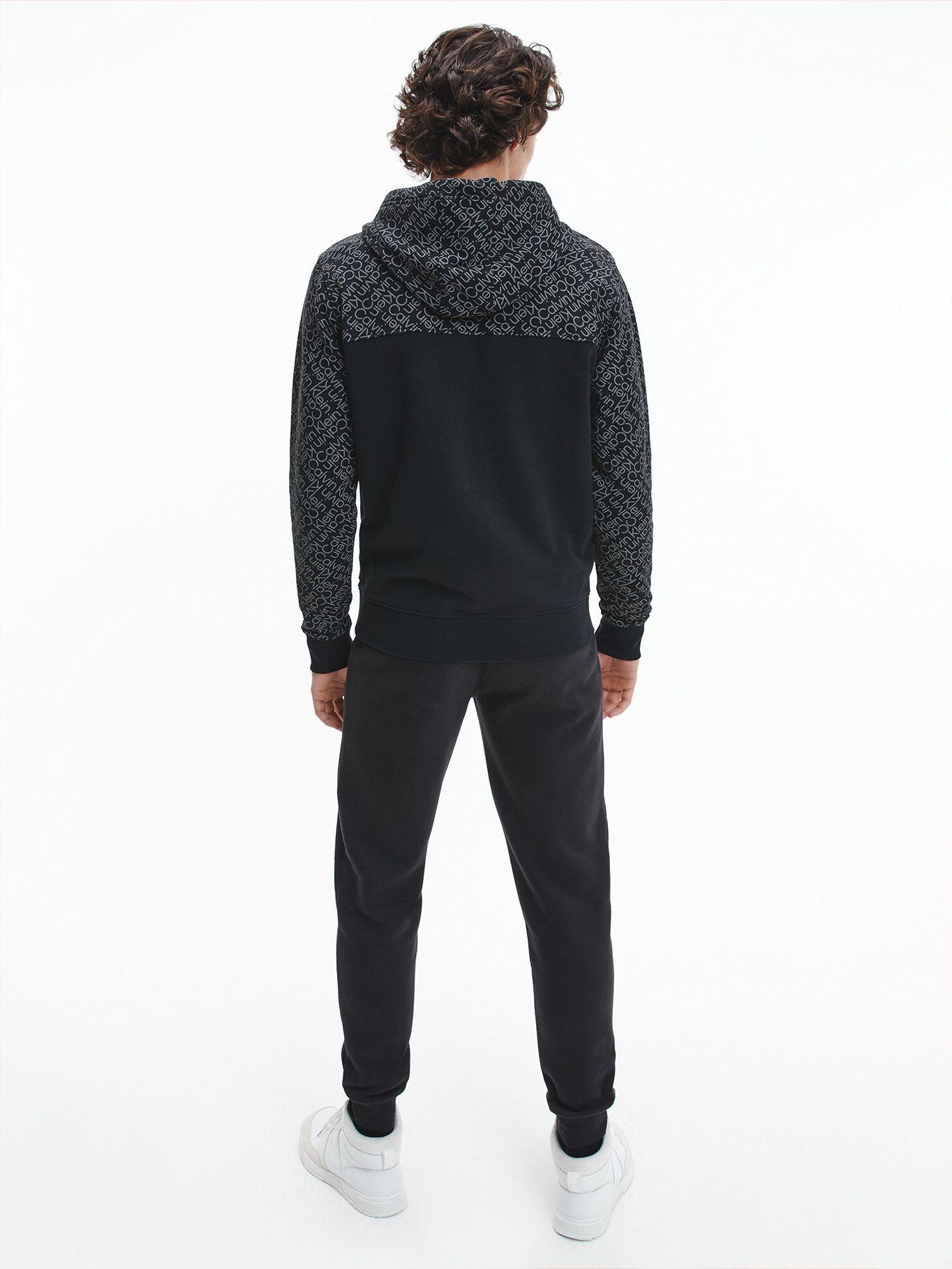 Hoodie Allover Print Negro Calvin Klein-2