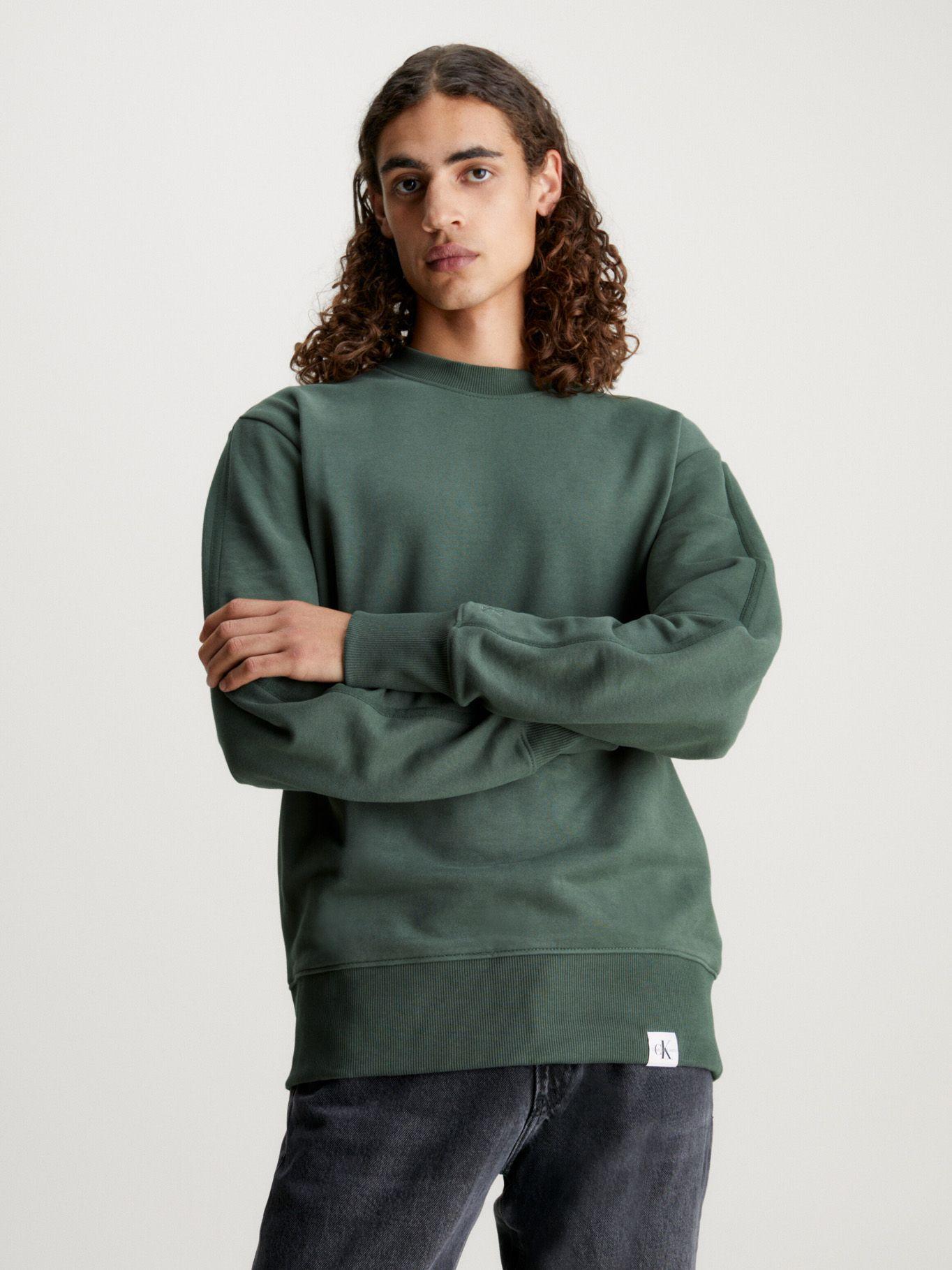 Polerón Woven Tab Verde Calvin Klein-0