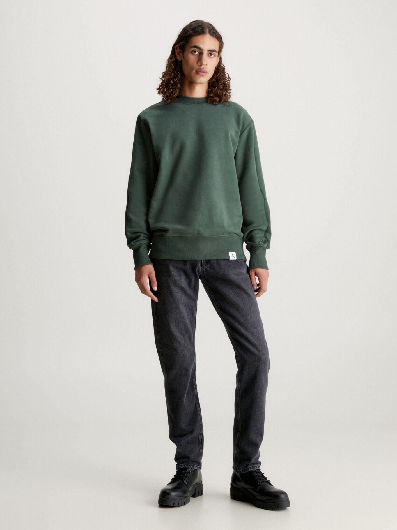 Polerón Woven Tab Verde Calvin Klein-1