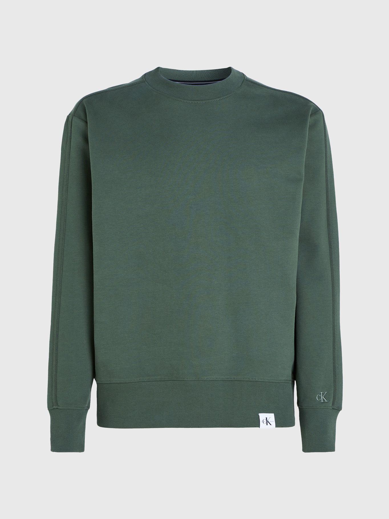 Polerón Woven Tab Verde Calvin Klein-4