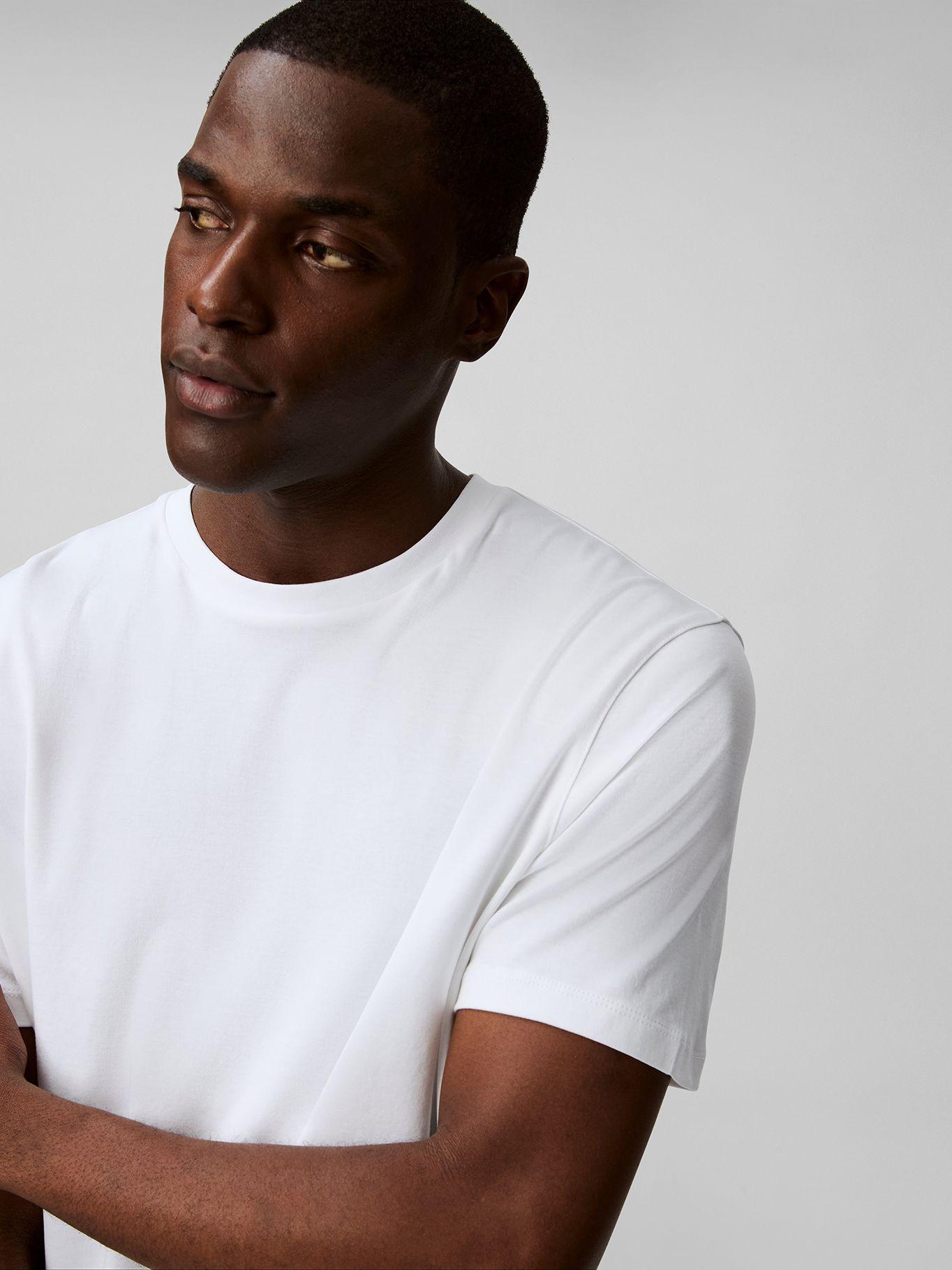 Polera Supima de Cuello Redondo Blanco Calvin Klein-3