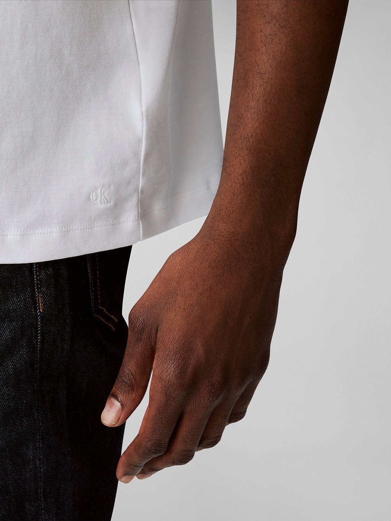 Polera Supima de Cuello Redondo Blanco Calvin Klein-4