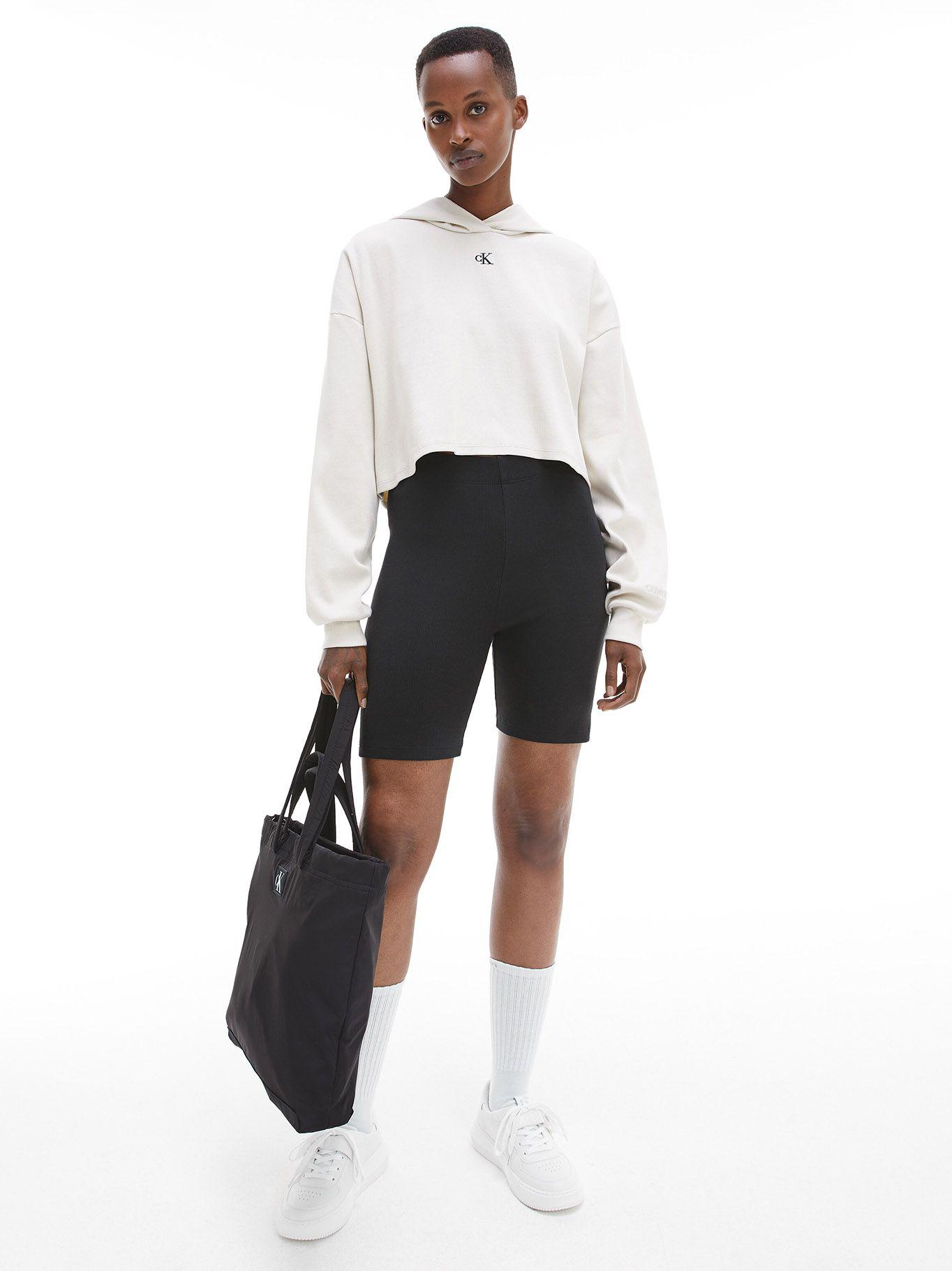 Hoodie Ck Rib Crema Calvin Klein-1