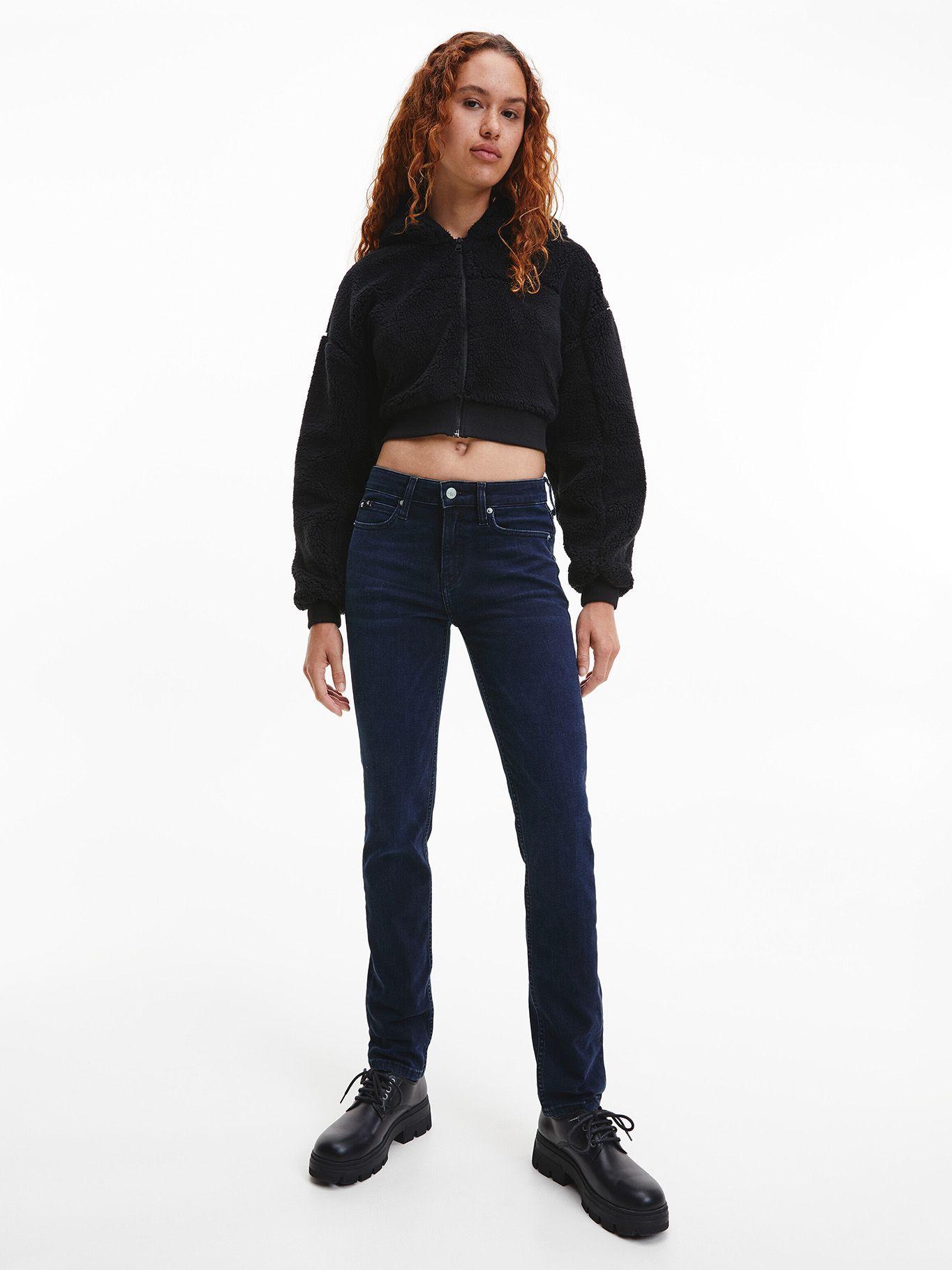 Jeans High Rise Slim Azul Calvin Klein-3