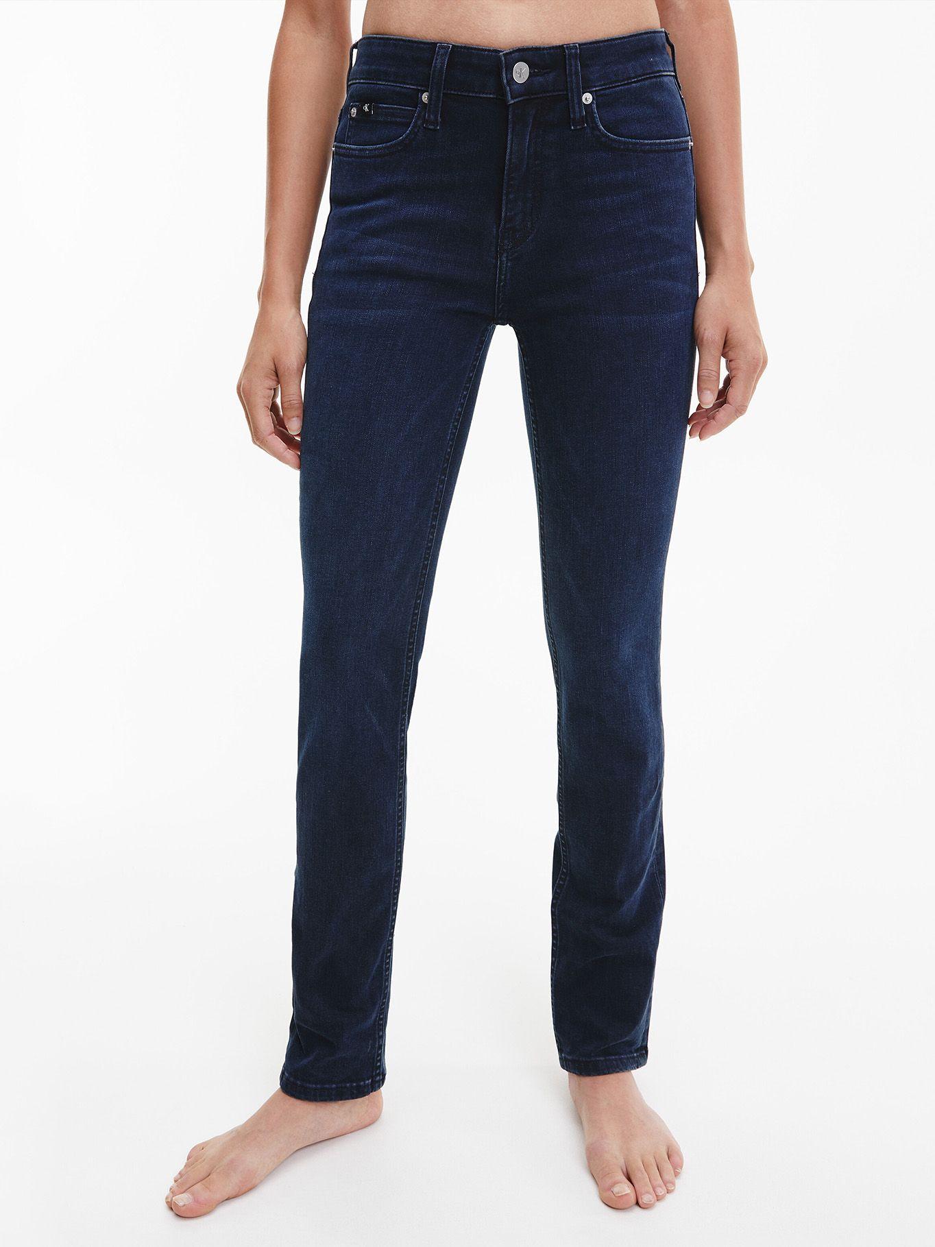 Jeans High Rise Slim Azul Calvin Klein-0