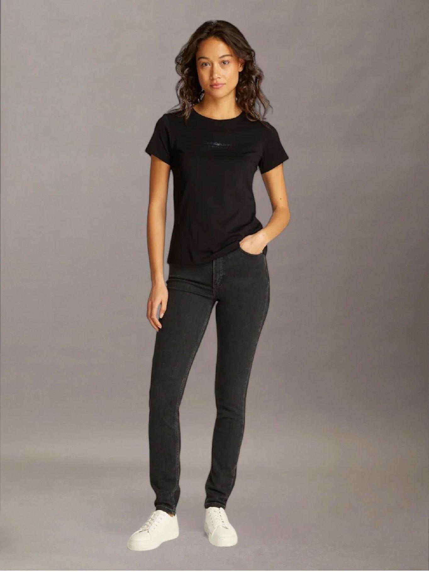 Polera slim con logo Negro Calvin Klein-1