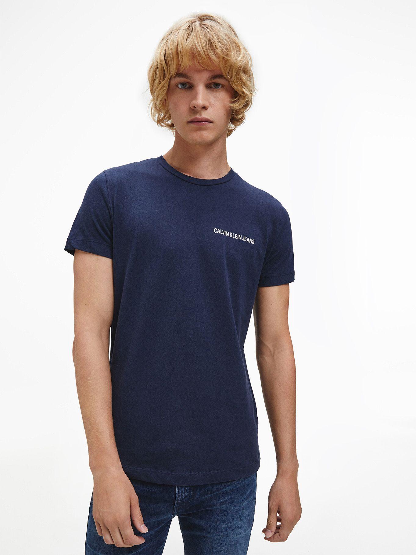 Polera Small Institutional OJ Azul Calvin Klein-0