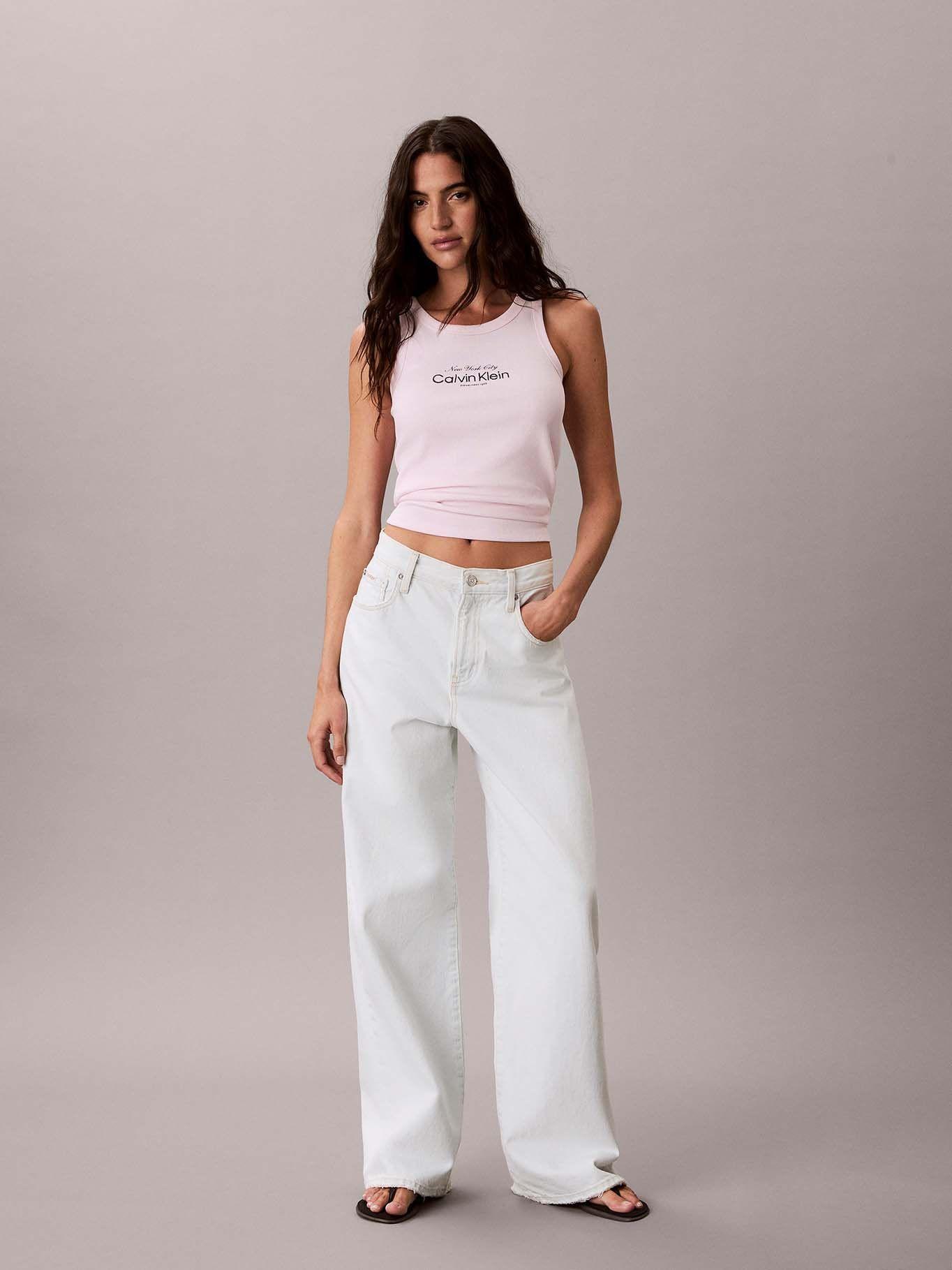 Polera sin Mangas Logo NYC Rosado Calvin Klein-1