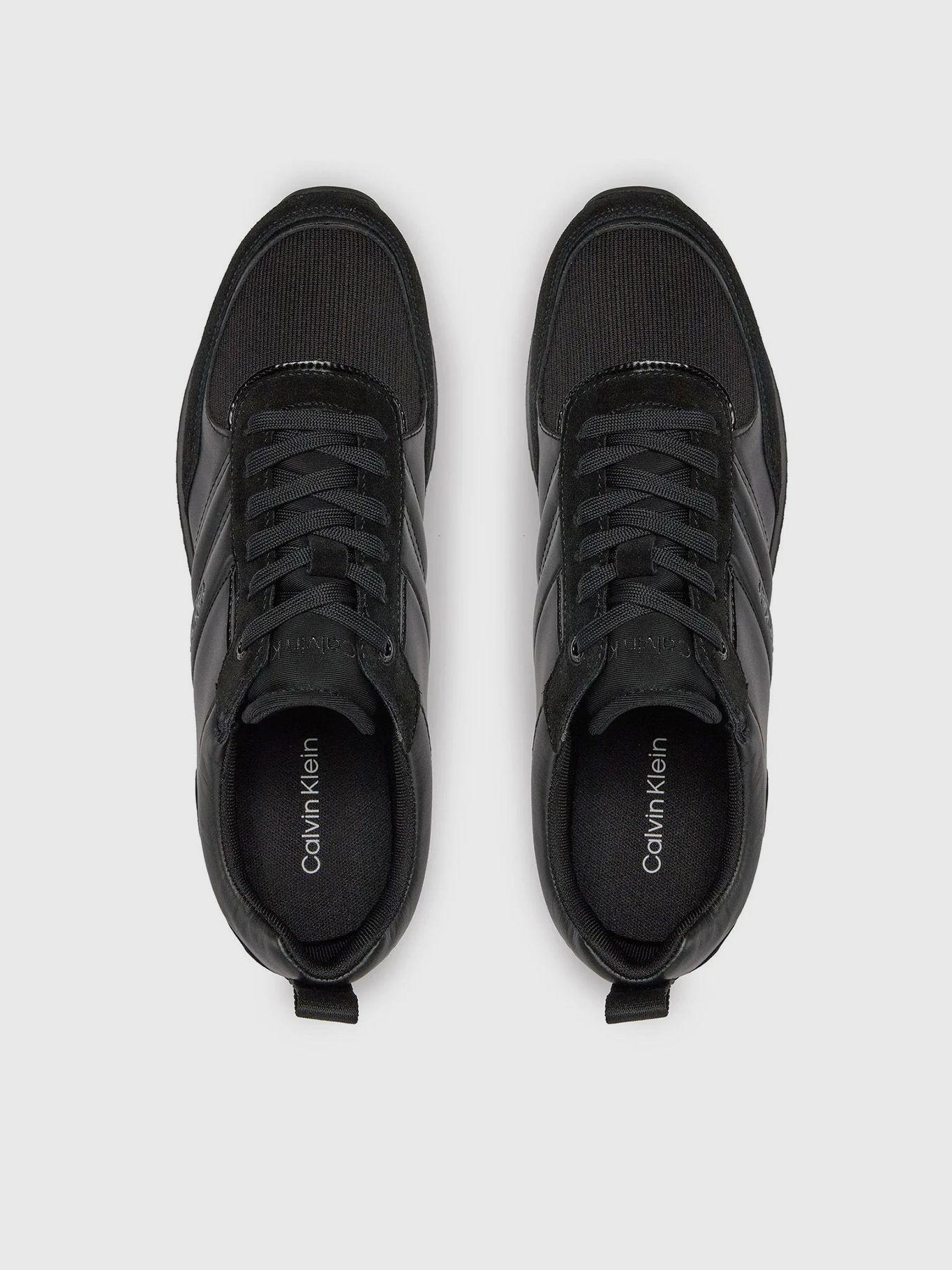 Zapatilla de Cuero Top Lace Up Mix Negro Calvin Klein-2