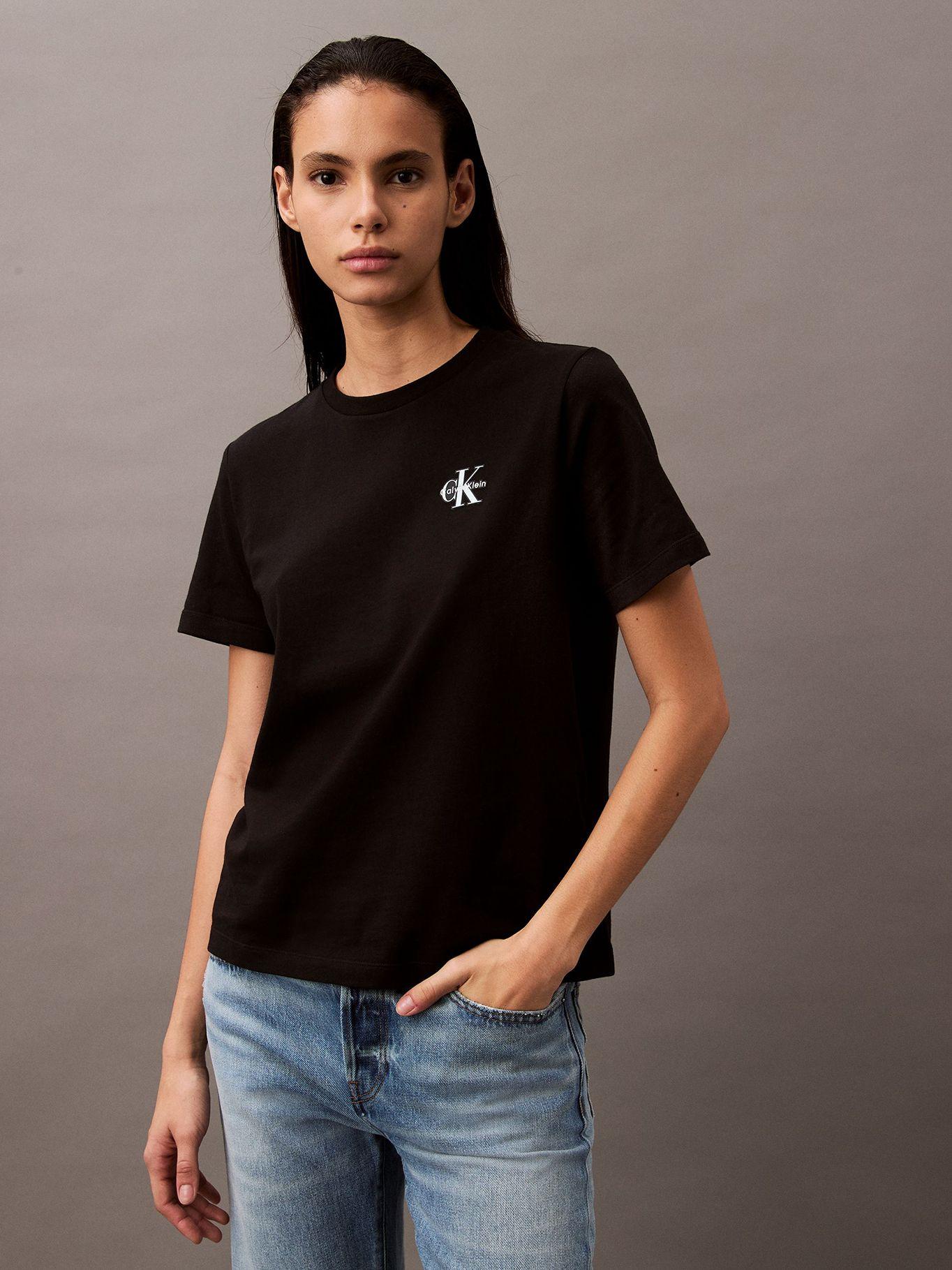 Polera de Logotipo en Contraste Negro Calvin Klein-0