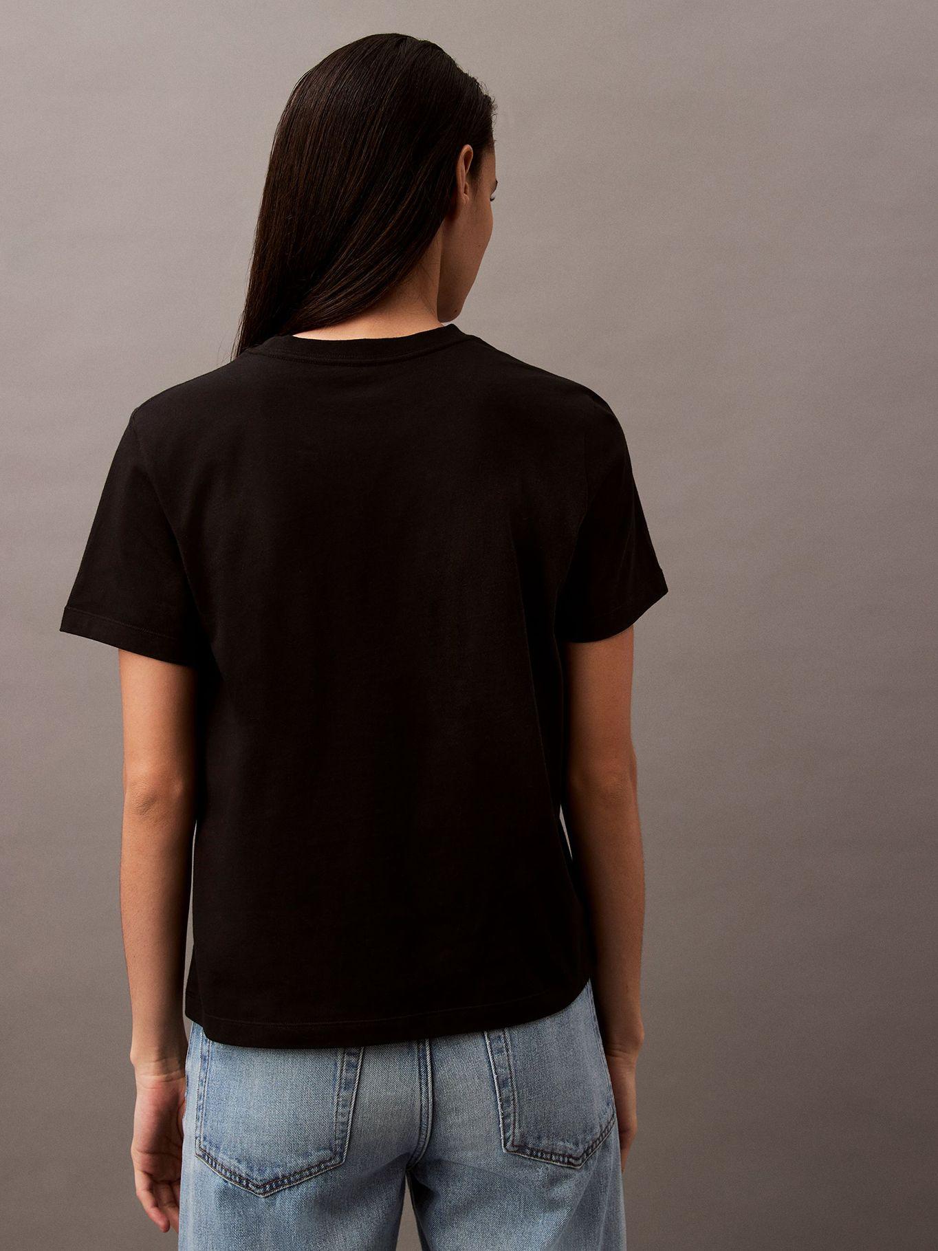 Polera de Logotipo en Contraste Negro Calvin Klein-2