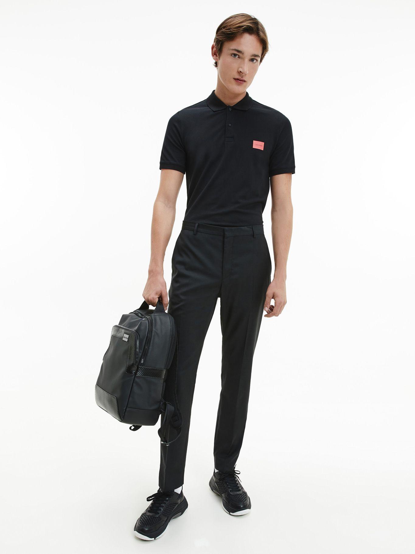 Polo Stretch Badge Negro Calvin Klein-0