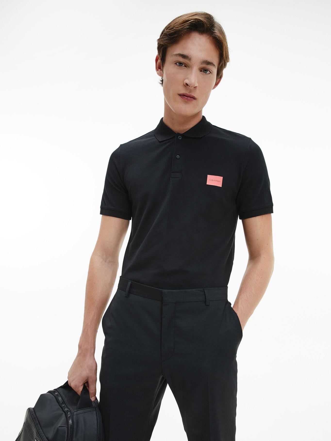 Polo Stretch Badge Negro Calvin Klein-3
