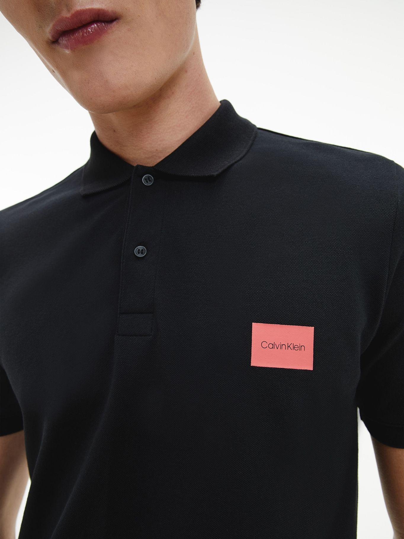 Polo Stretch Badge Negro Calvin Klein-2