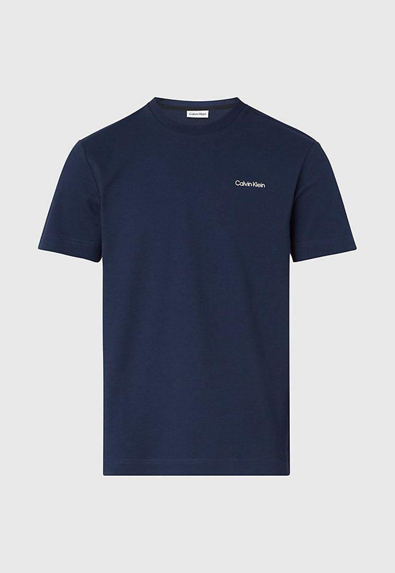 Polera Micro Logo Azul Calvin Klein-4
