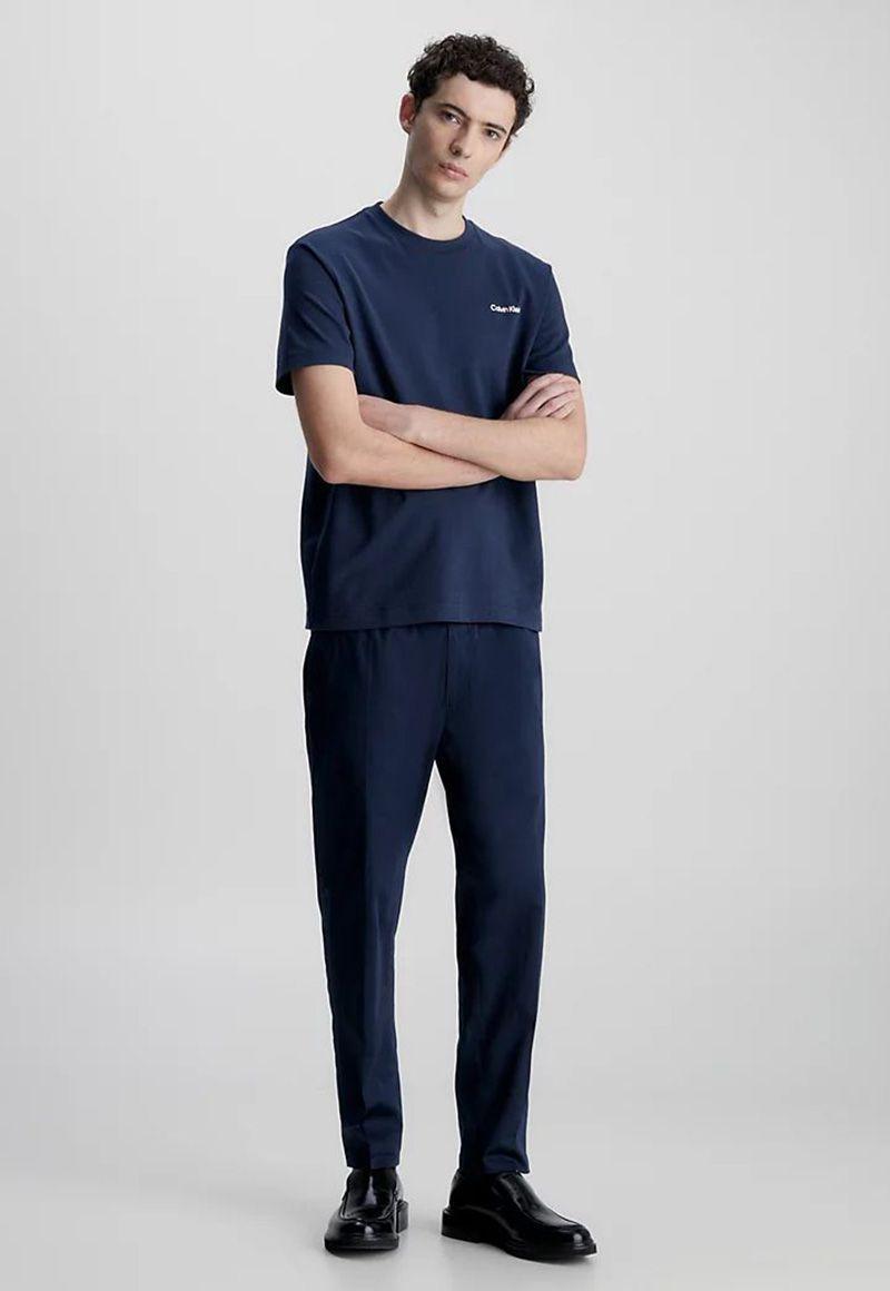 Polera Micro Logo Azul Calvin Klein-1