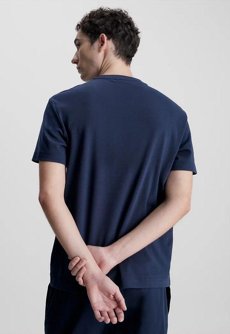 Polera Micro Logo Azul Calvin Klein-2