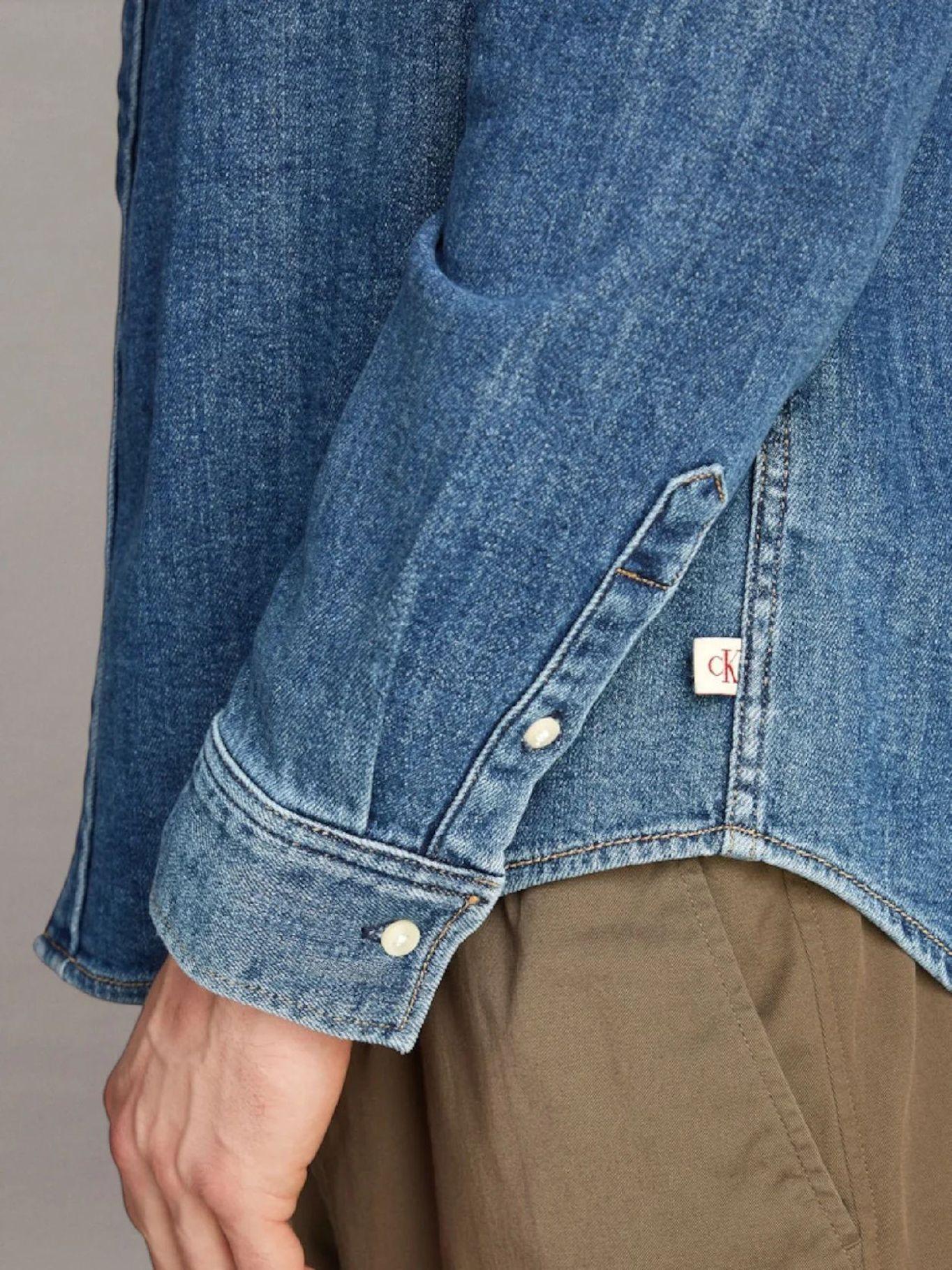 Camisa Slim Denim Azul Calvin Klein-2