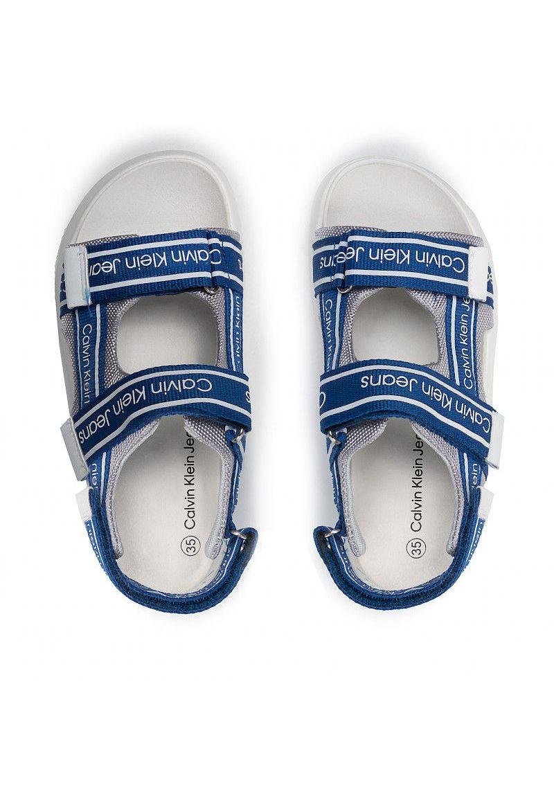 Sandalia Velcro Sandal Royal/White Azul Calvin Klein-3