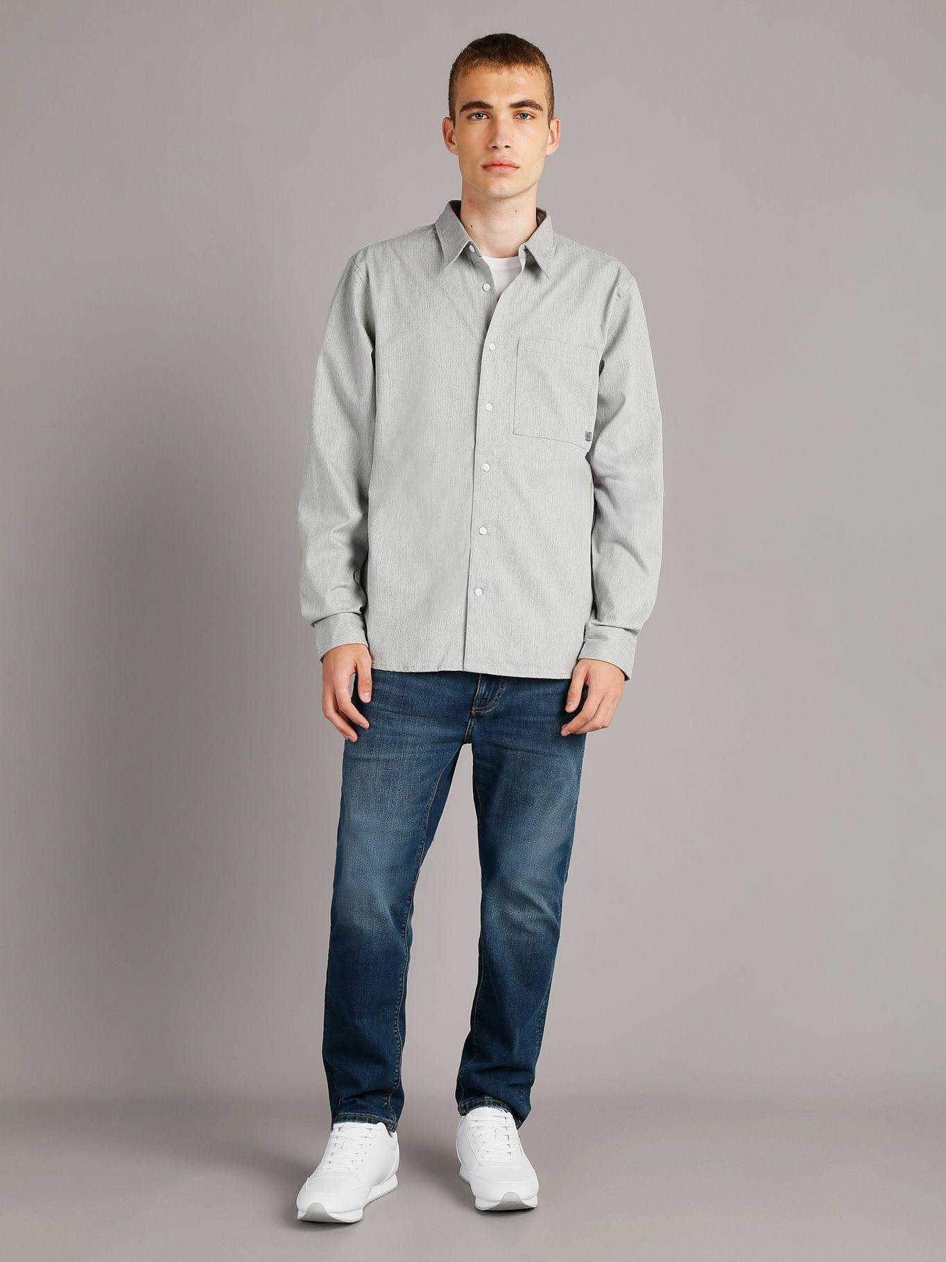 Camisa Utility Melange-Gris Calvin Klein-1