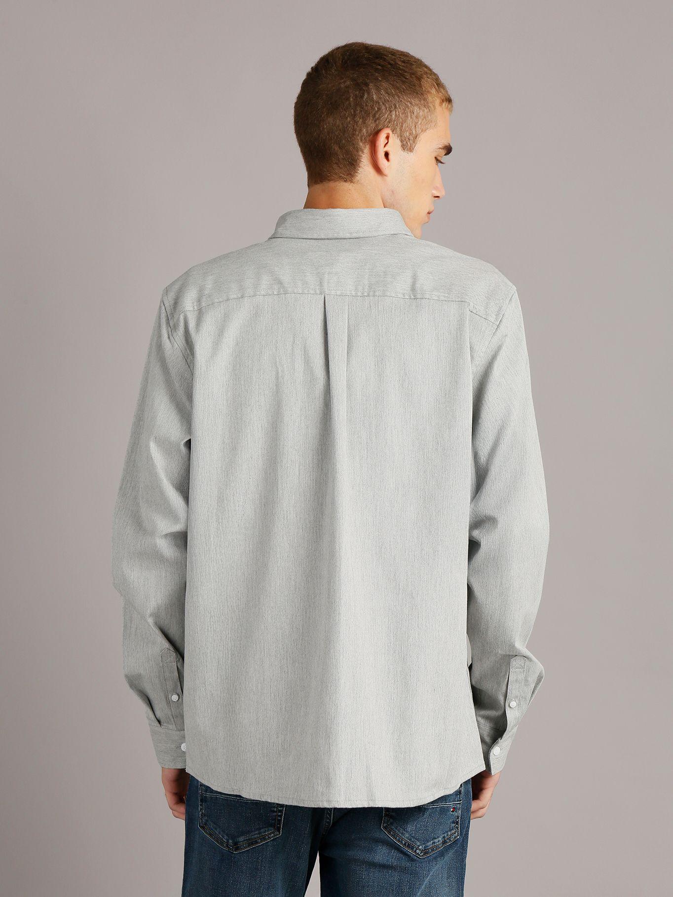 Camisa Utility Melange-Gris Calvin Klein-3
