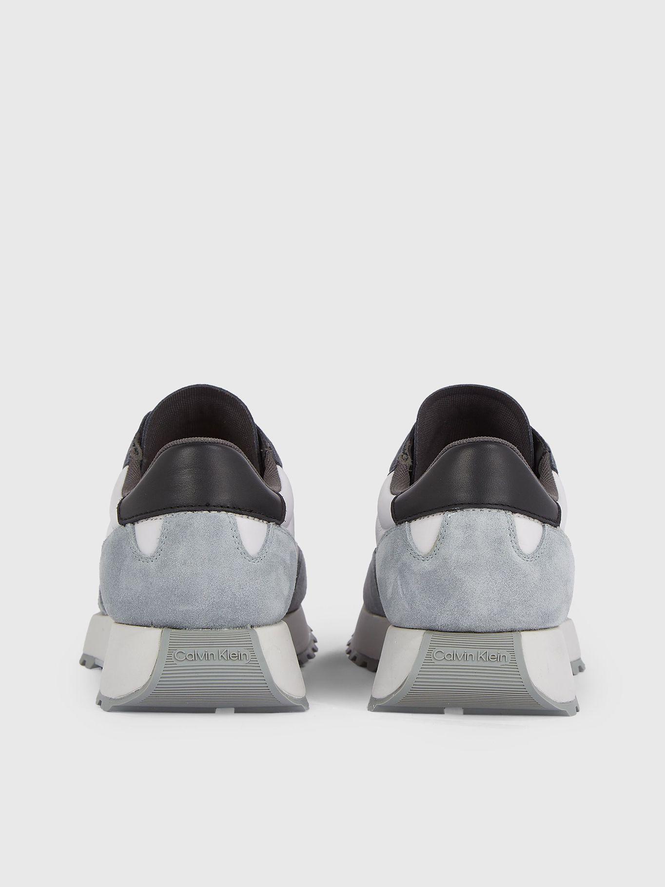 Zapatilla de Cuero Low Top Lace Mix Gris Calvin Klein-1