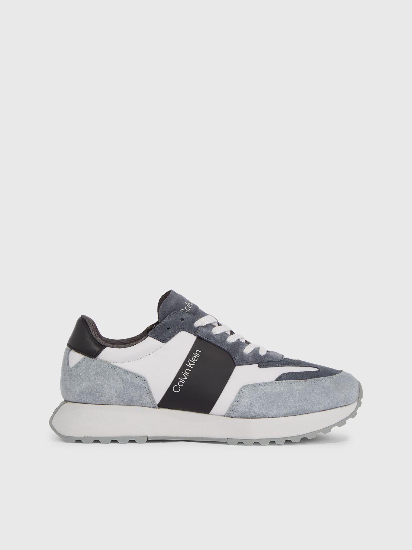 Zapatilla de Cuero Low Top Lace Mix Gris Calvin Klein-4