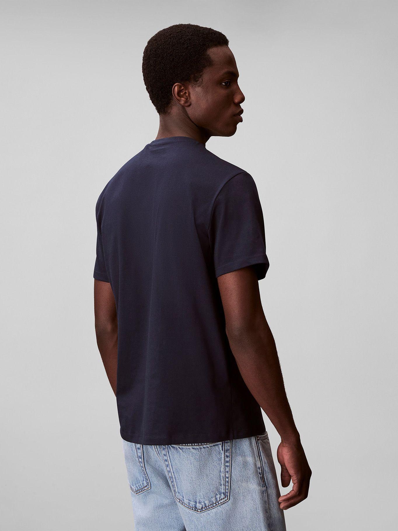 Polera con Micro Monograma Bordado Azul Calvin Klein-2