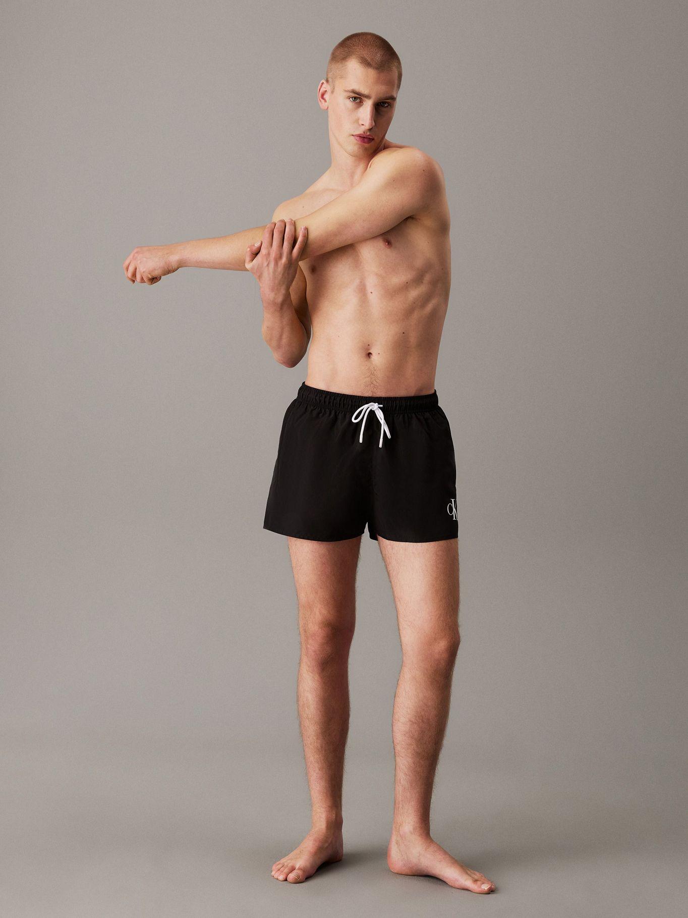 Traje de Baño Corto Ck Monogram Negro Calvin Klein-0