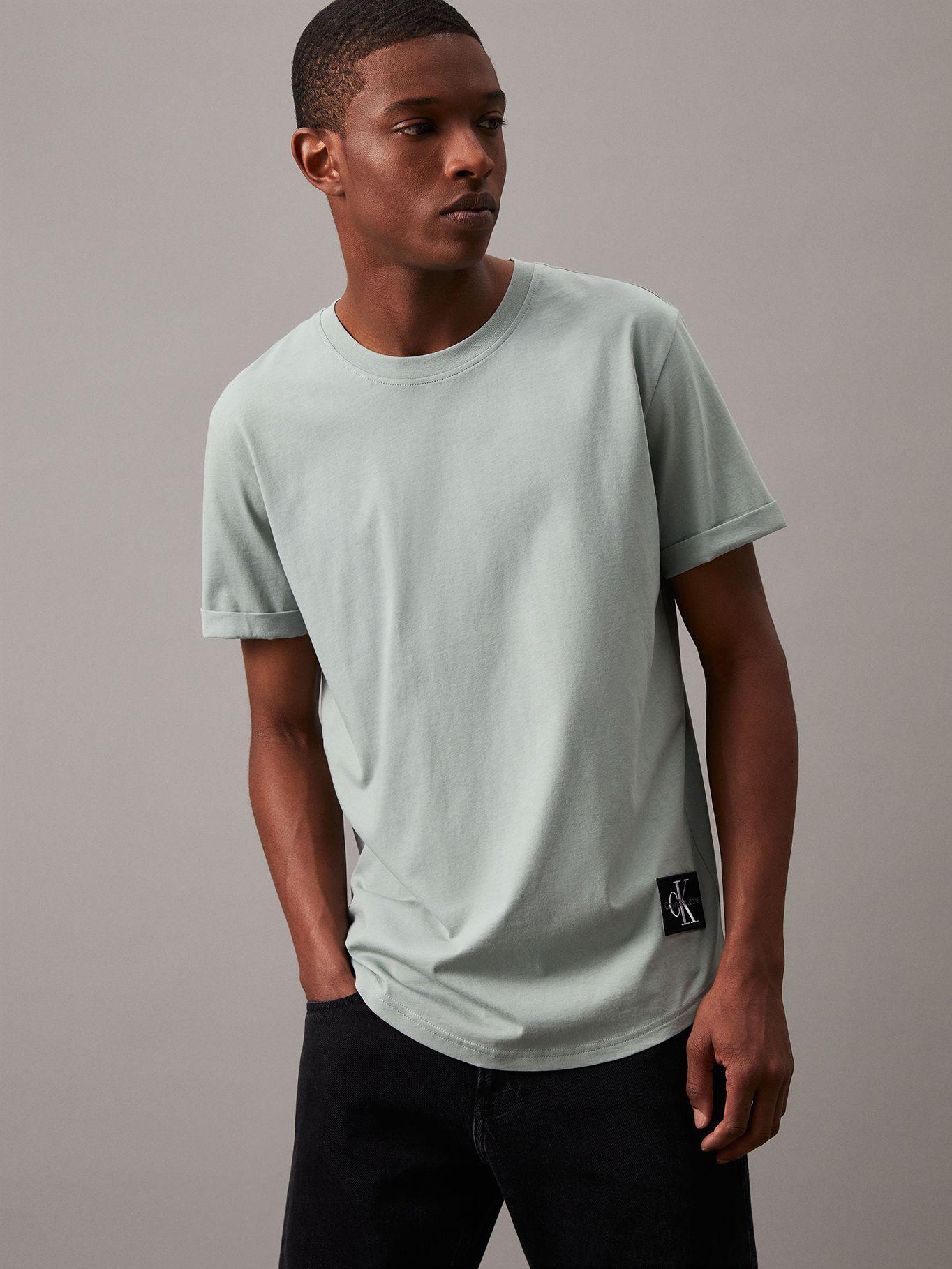 Polera Badge Turn Up Sleeve Verde Calvin Klein-0