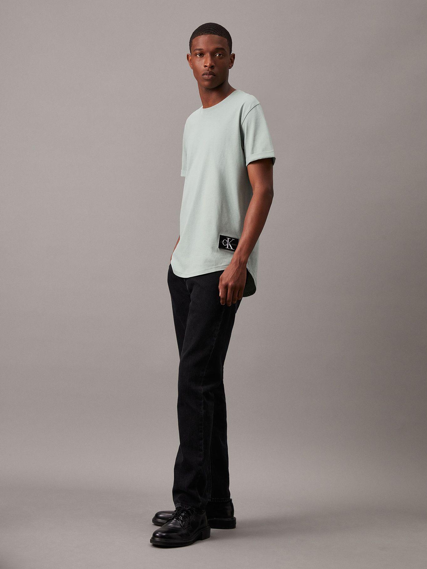 Polera Badge Turn Up Sleeve Verde Calvin Klein-1