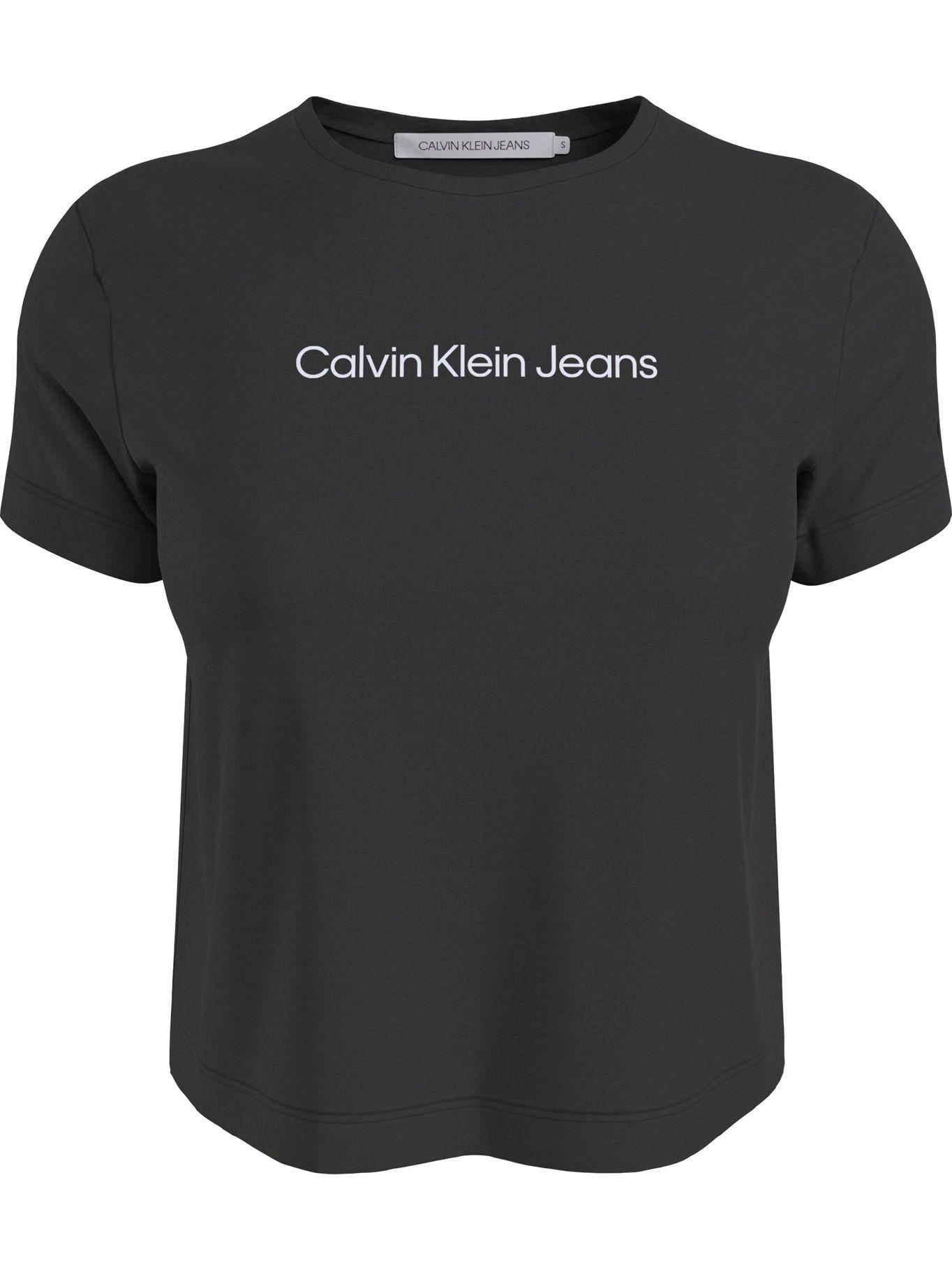 Polera Shrunken Institutional Negro 003 Calvin Klein-0