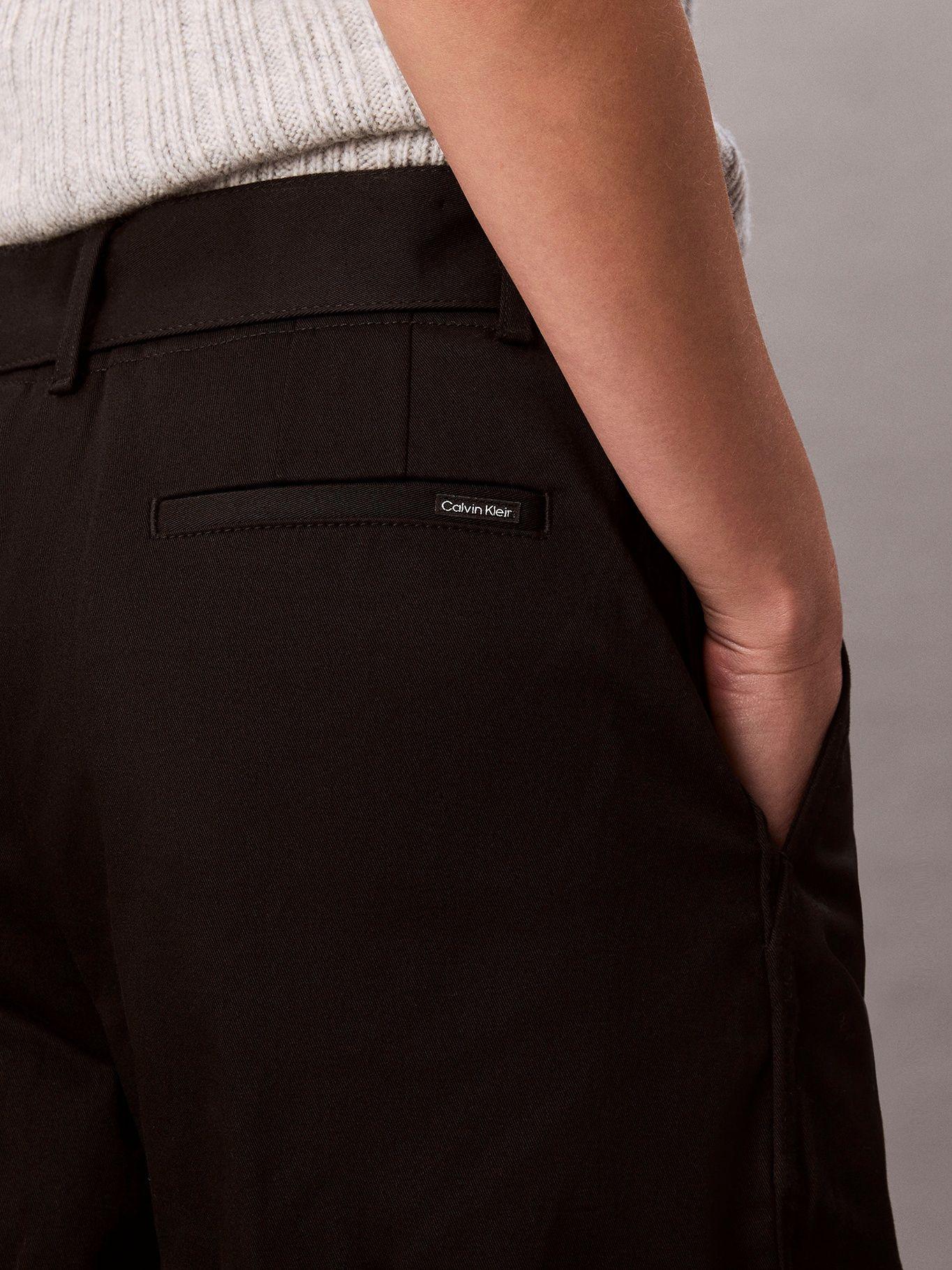 Pantalón Sarga Algodón con Cinturón Negro Calvin Klein-4