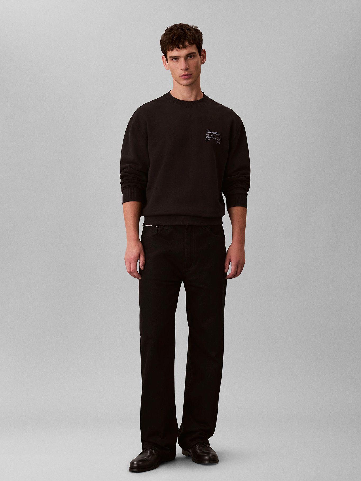 Polerón Terry con Estampado Gráfico Negro Calvin Klein-1