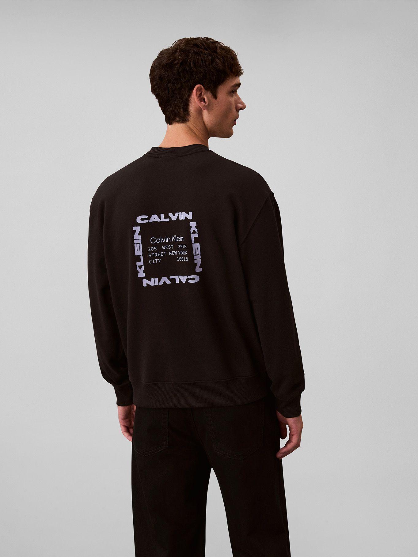 Polerón Terry con Estampado Gráfico Negro Calvin Klein-2