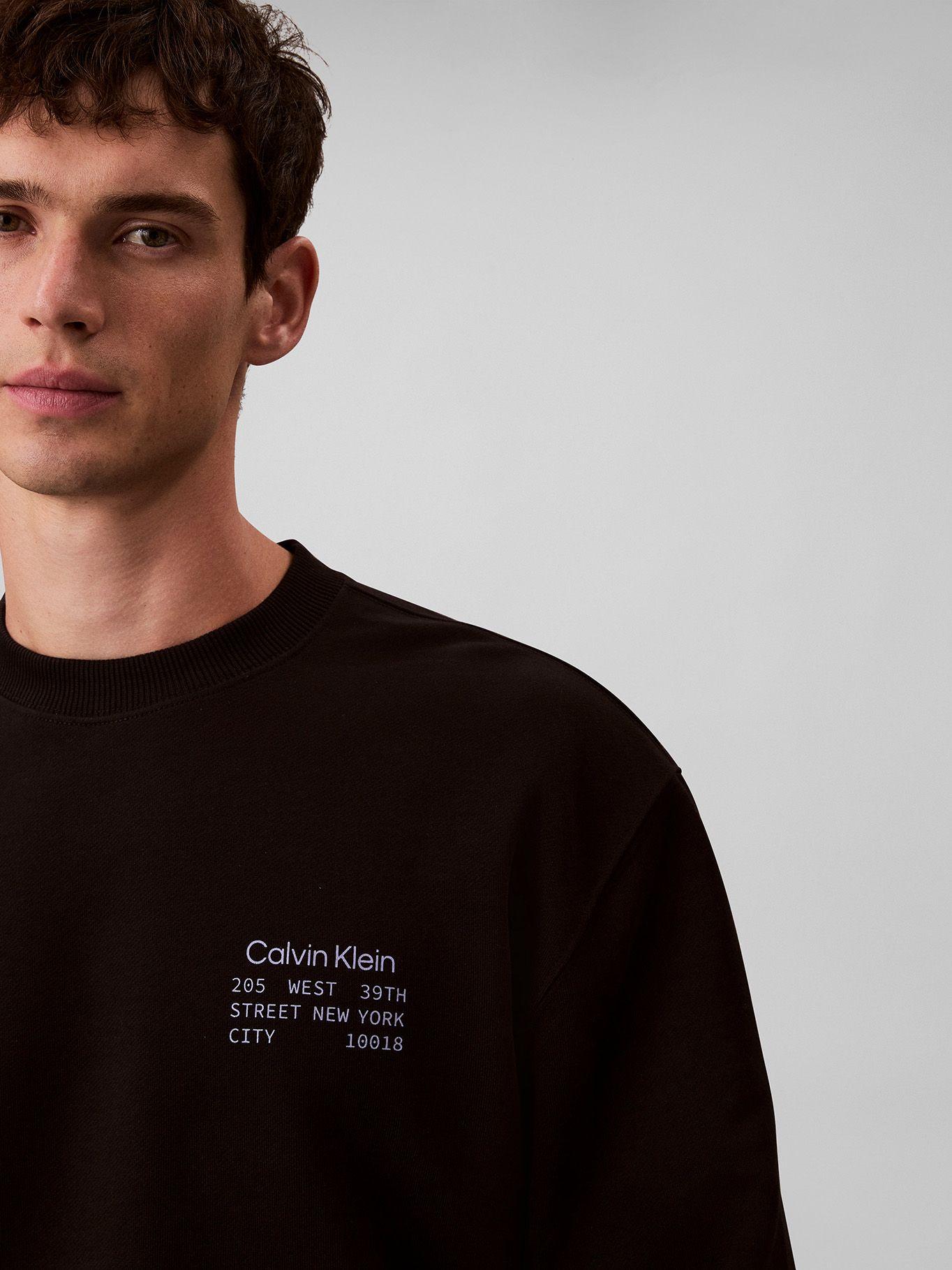 Polerón Terry con Estampado Gráfico Negro Calvin Klein-4