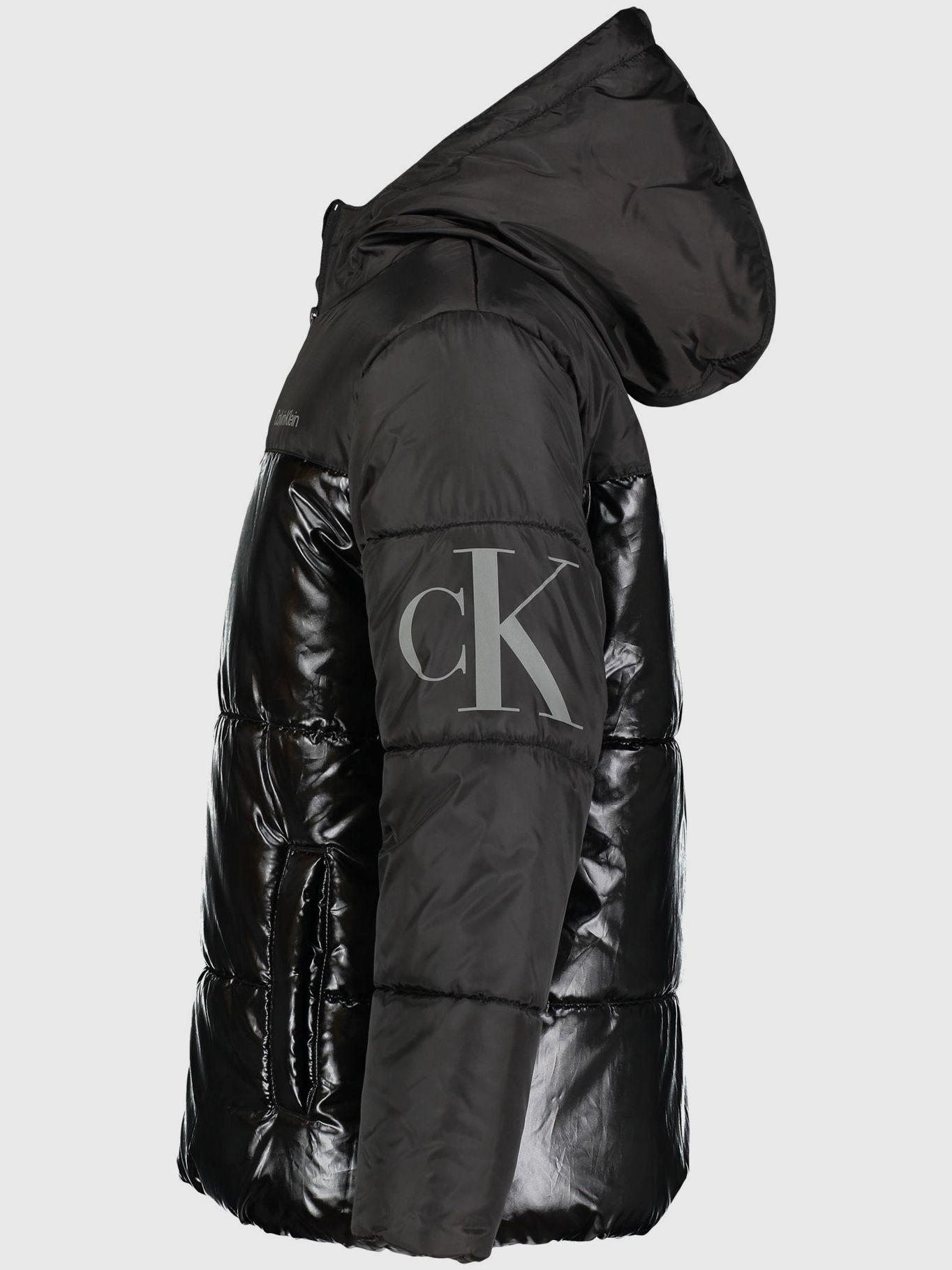 Parka Niño Shiny Blocked Negro Calvin Klein-2