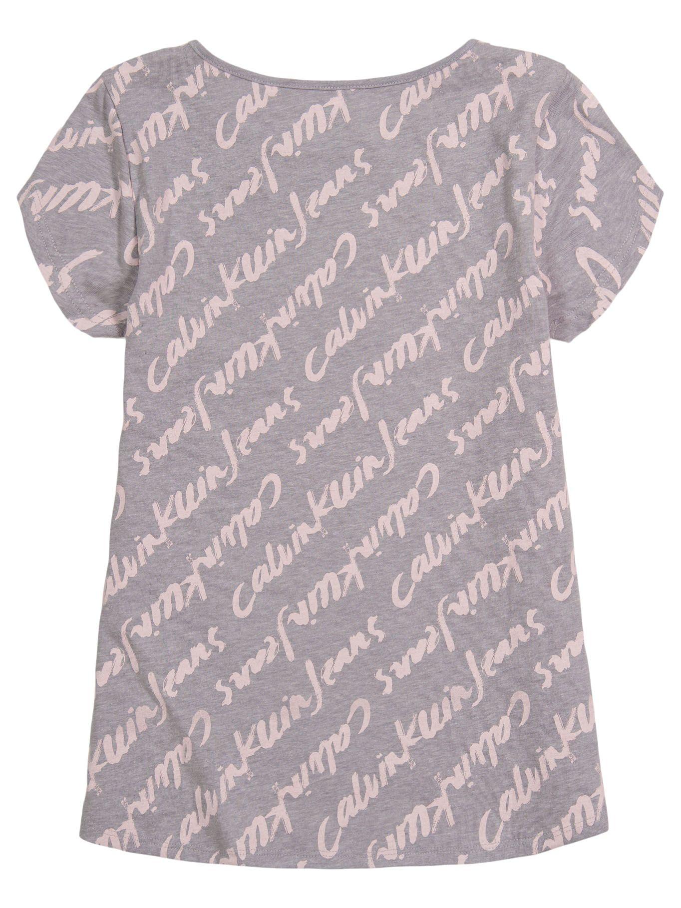 Polera Brush Logo Print Gris Calvin Klein-1