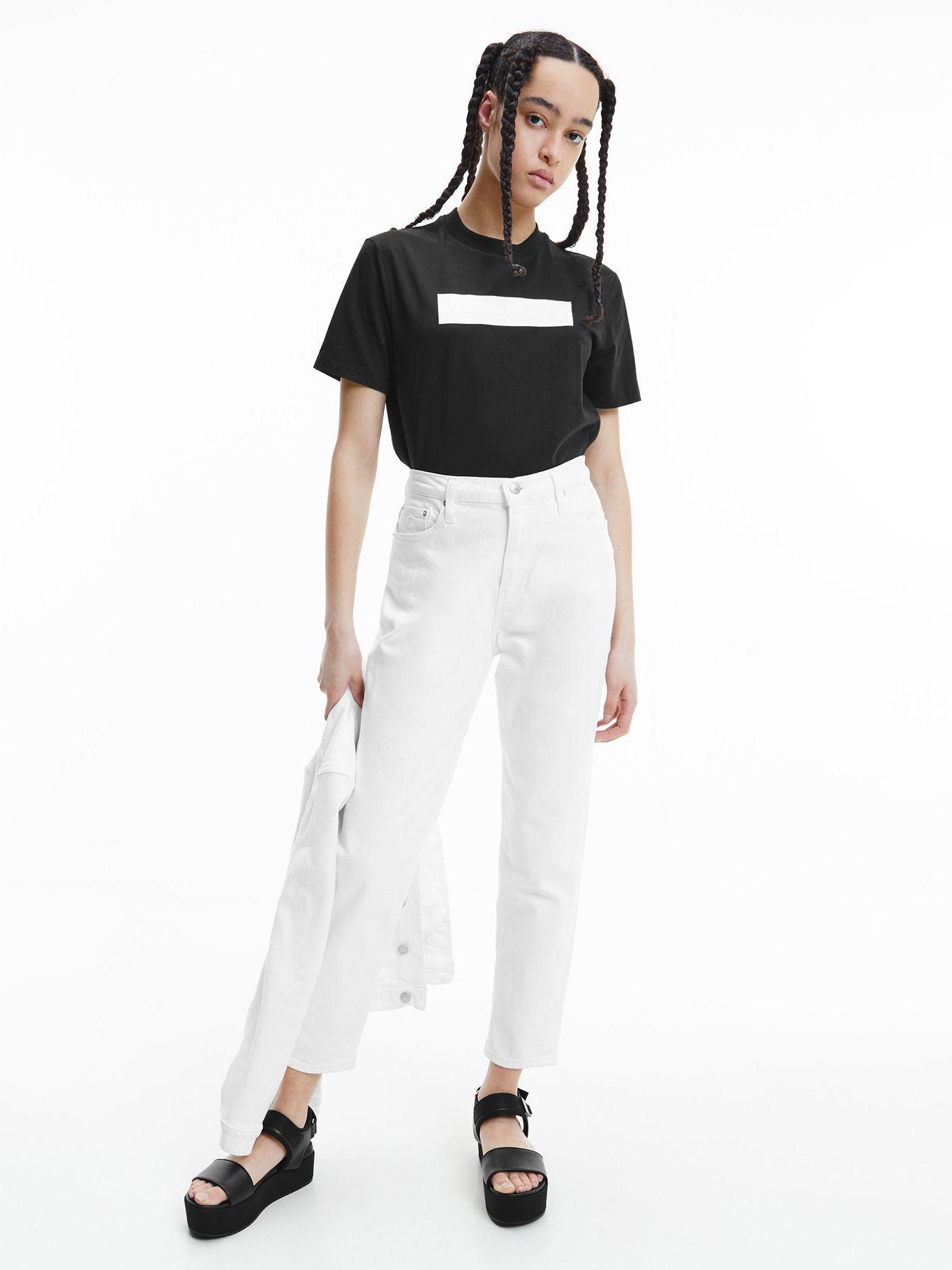 Polera Hero Logo Negro Calvin Klein Mujer-0