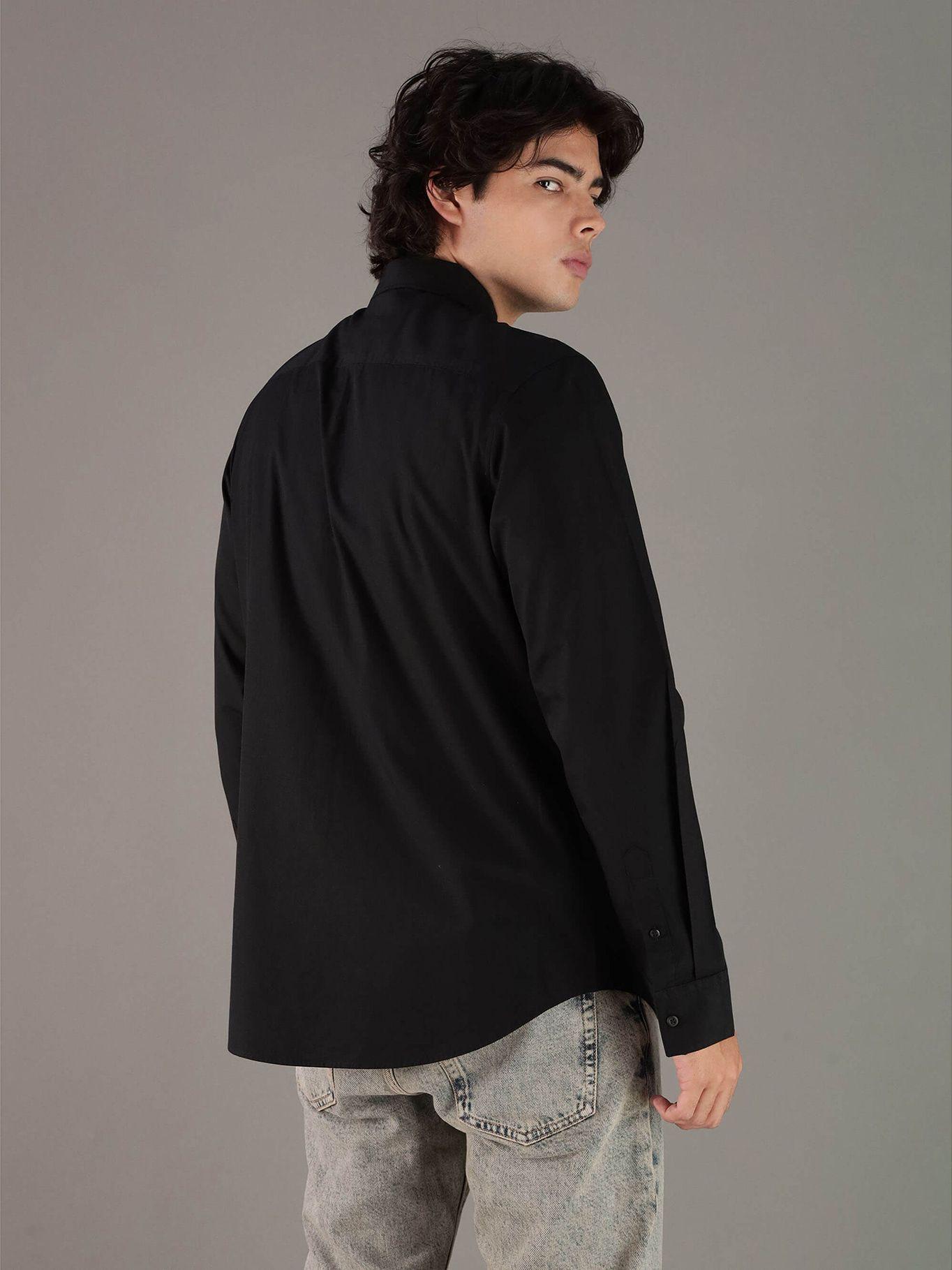 Camisa Clásica Poplin Negro Calvin Klein-2