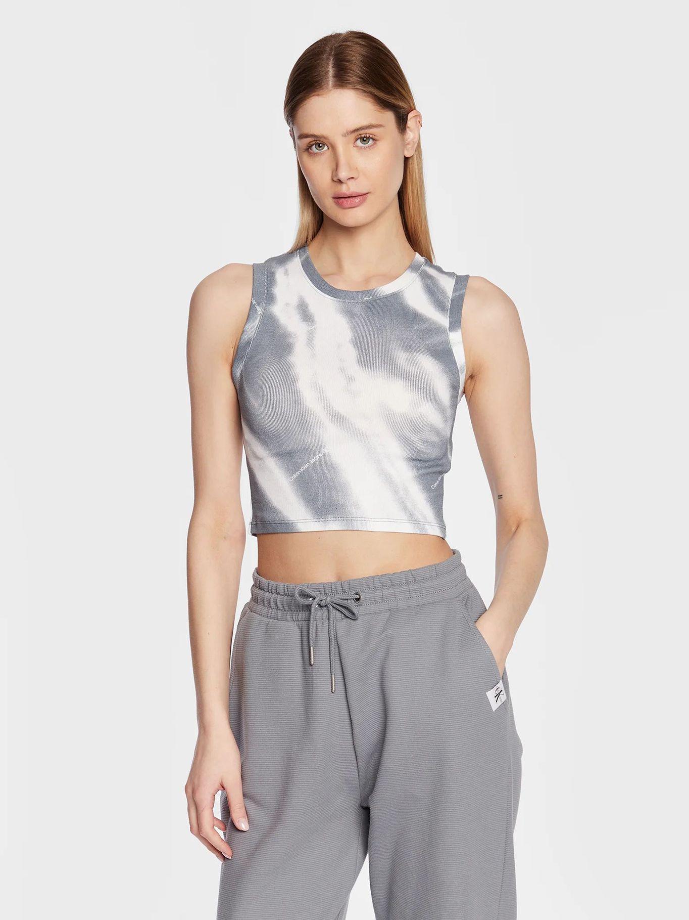 Camiseta corta sin mangas Gris Calvin Klein-0