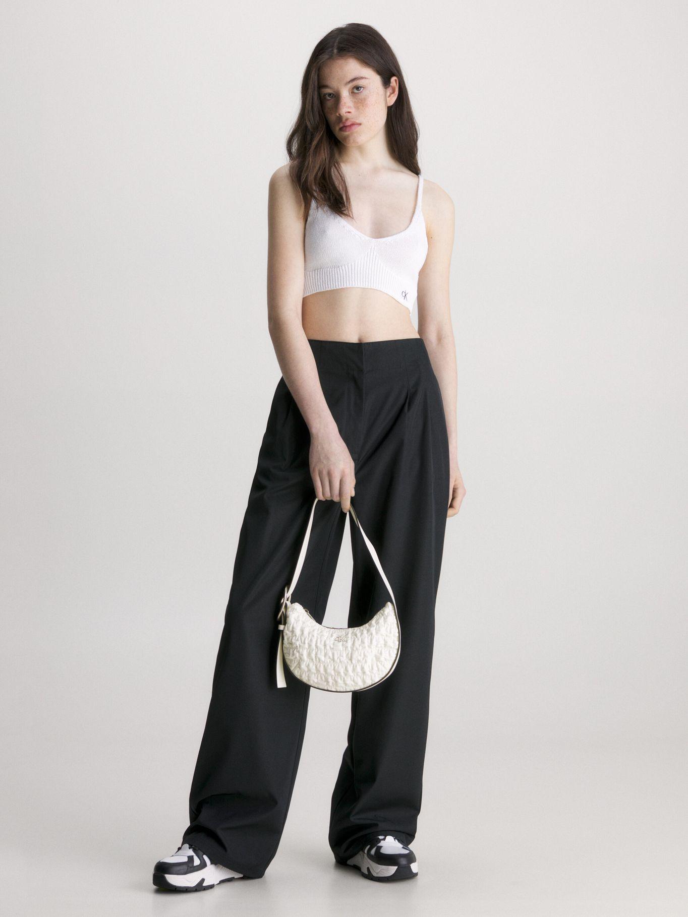 Cartera Crescent Buckle Blanco Calvin Klein-3