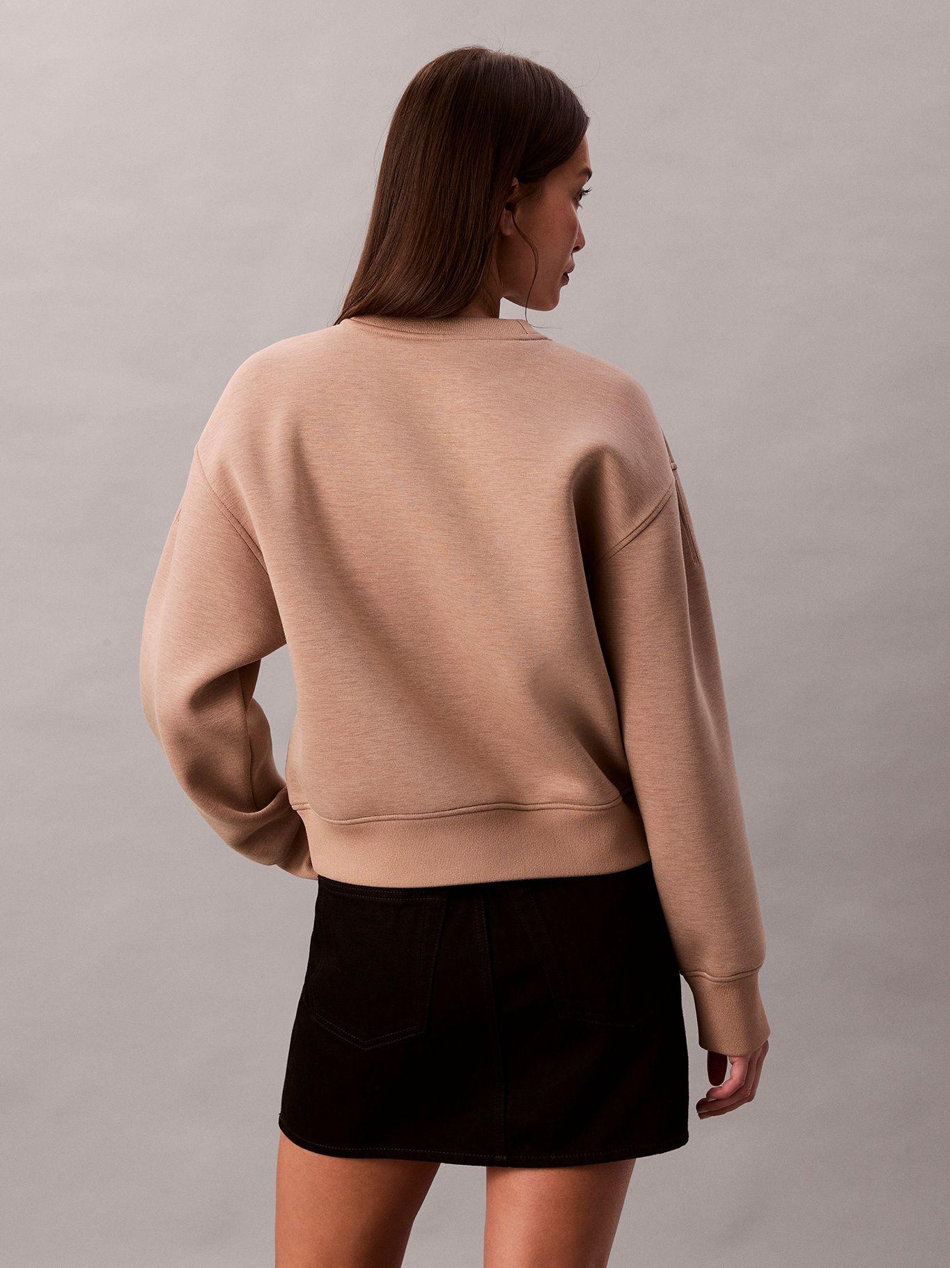 Polerón Scuba Boxy Beige Calvin Klein-2