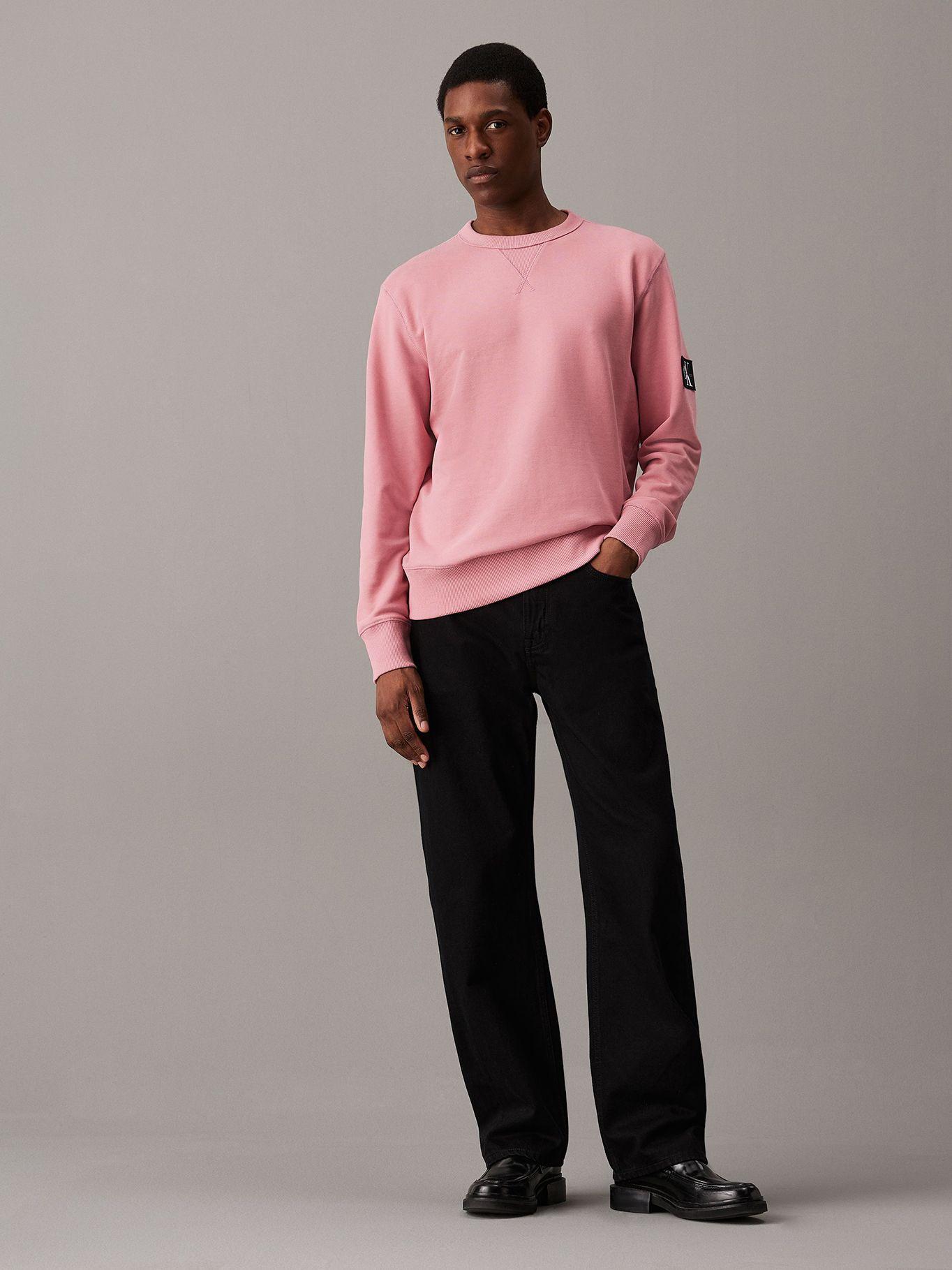 Polerón Badge Crew Neck L-G Rosado Calvin Klein-1