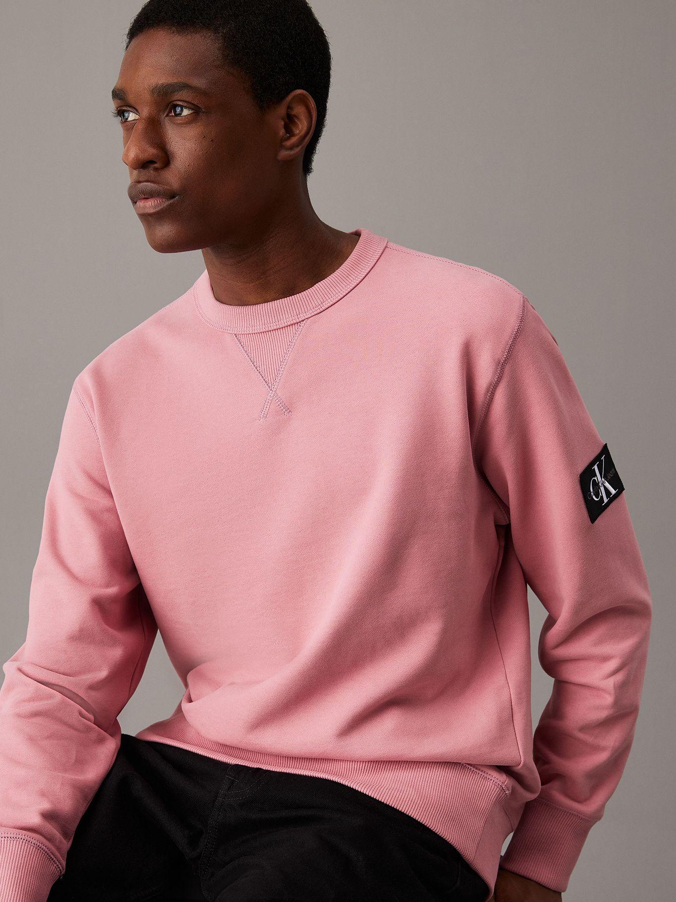 Polerón Badge Crew Neck L-G Rosado Calvin Klein-3