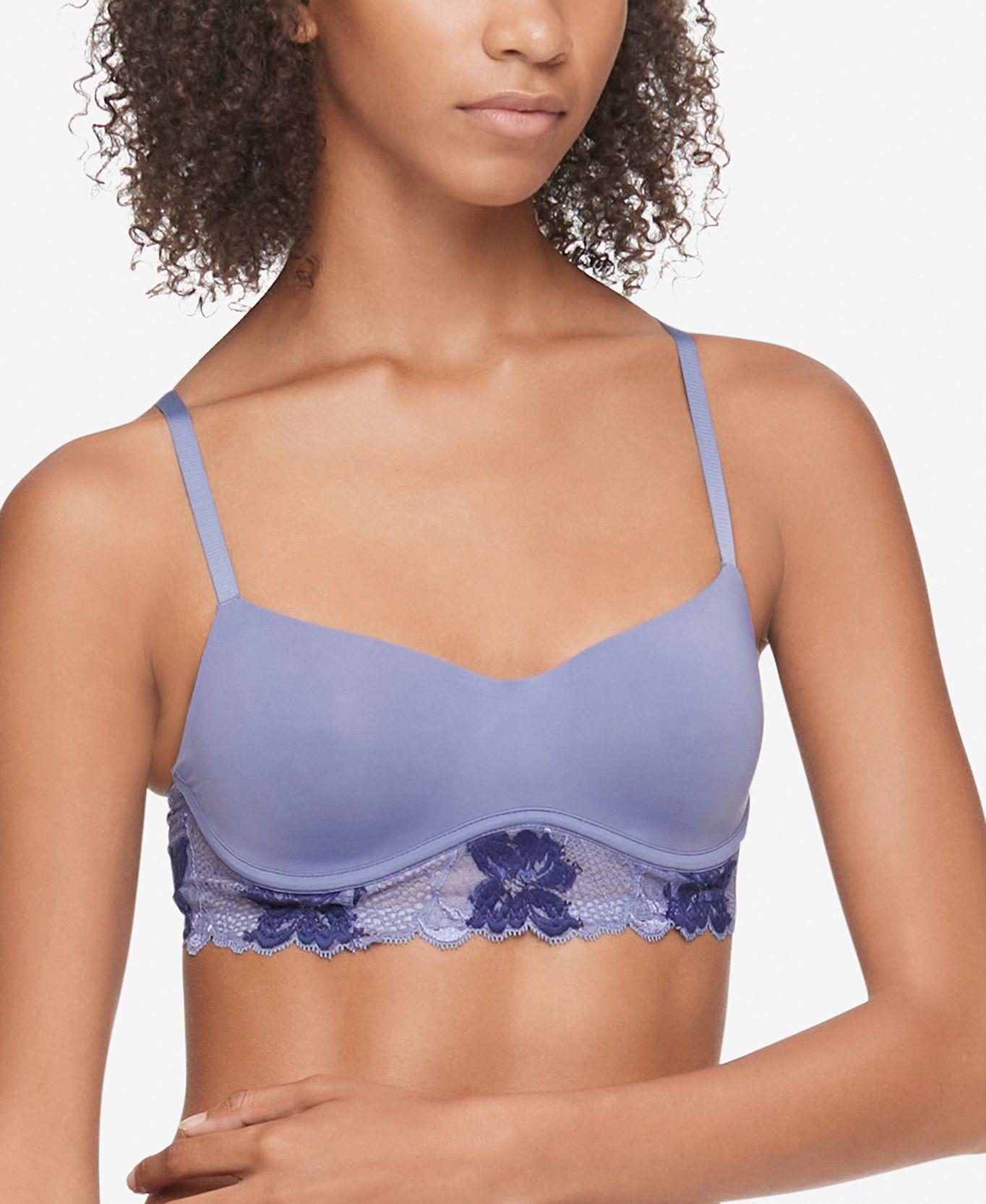 Bralette Light Lined Perfectly Azul Calvin Klein-0