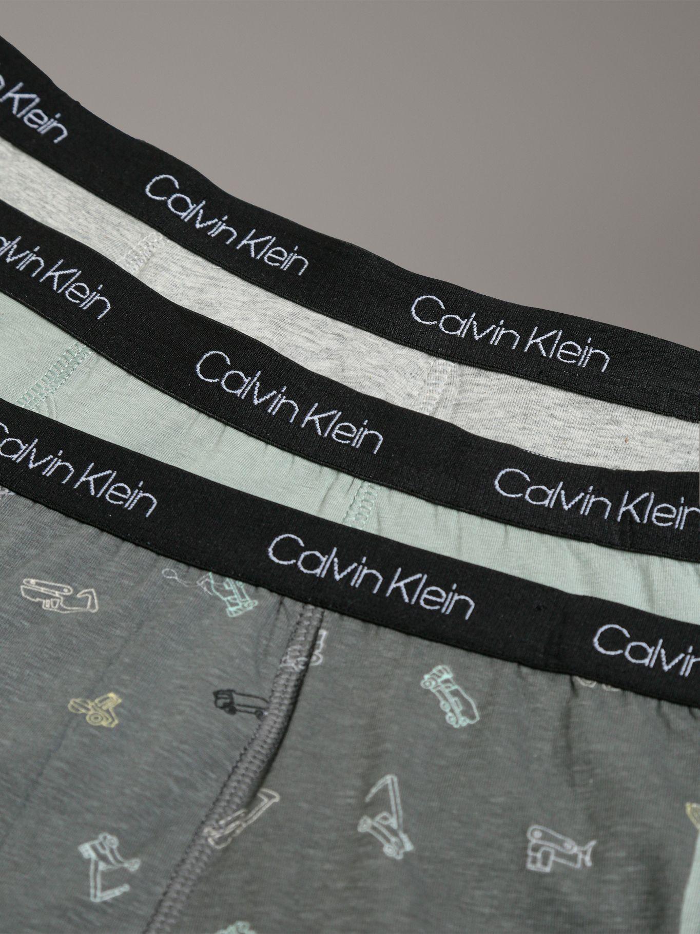 Pack 3 Boxérs C Stretch  para Niño Gris Calvin Klein-3
